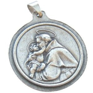  St. Anthony / St. Christopher- Pewter medal(3.2cm-1.3 diameter)、mySite、elrpsem3k