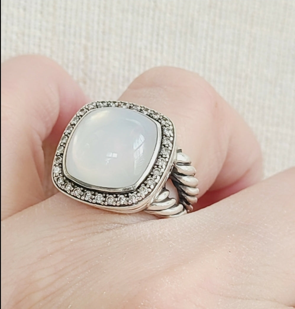 David Yurman Albion 14mm Moonstone & Diamond Ring、mySite、hinf8tx79
