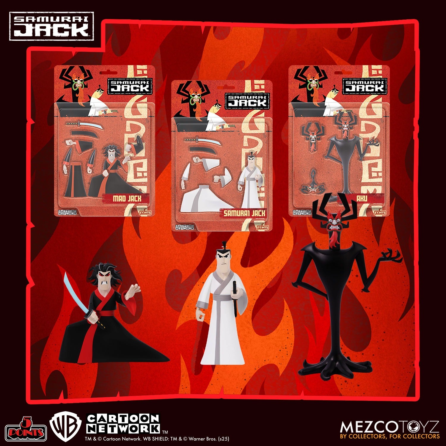 Mezco Samurai Jack 5 Points Deluxe Action Figure Set、mySite、hgirdovlk