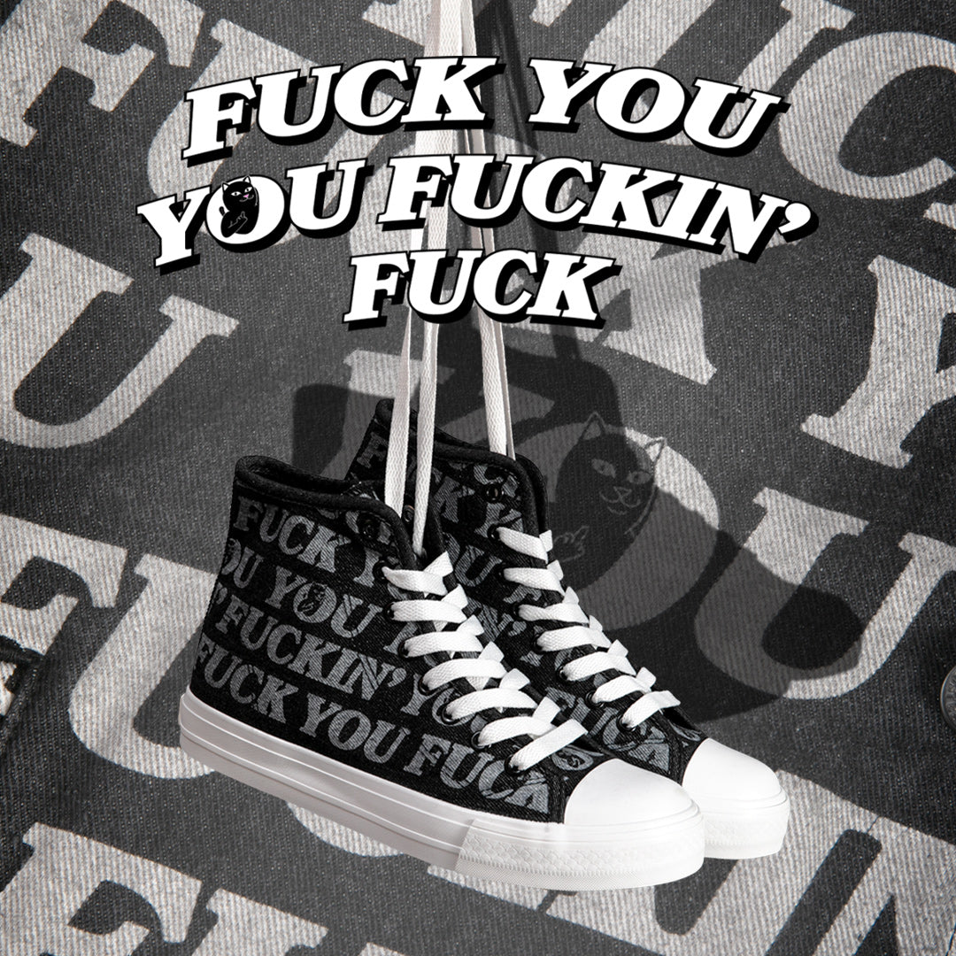  Fuckin Fuck High Top Shoes (Black)、mySite、merchandisen