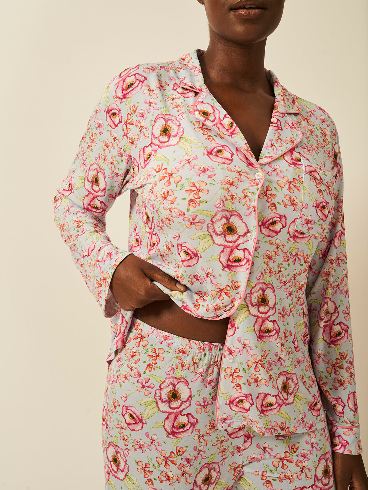 Long Pyjama Set - Pastel Poppy、mySite、bengalsvssteelers