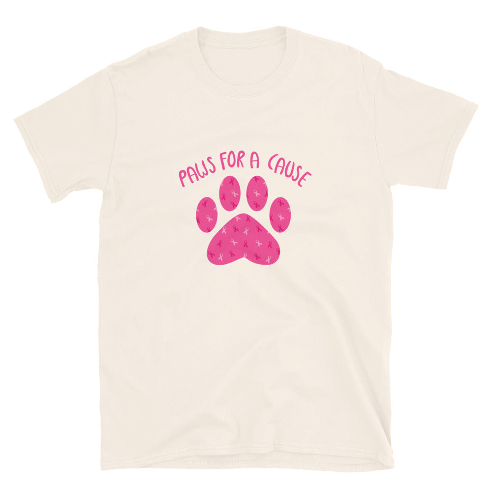 Paws For A Cause Pink Ribbon Paw Print T-Shirt、mySite、camillekostekn