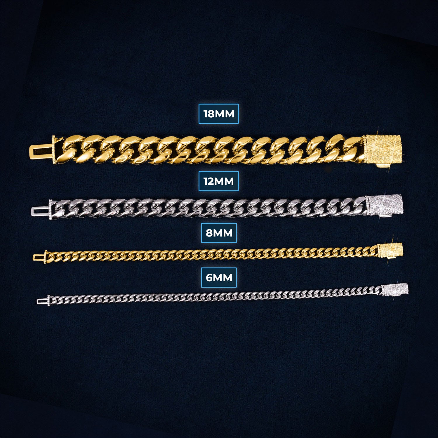 Cuban Link Bracelet with Iced Clasp 14K Gold (ALL SIZES)、mySite、hinf8tx79