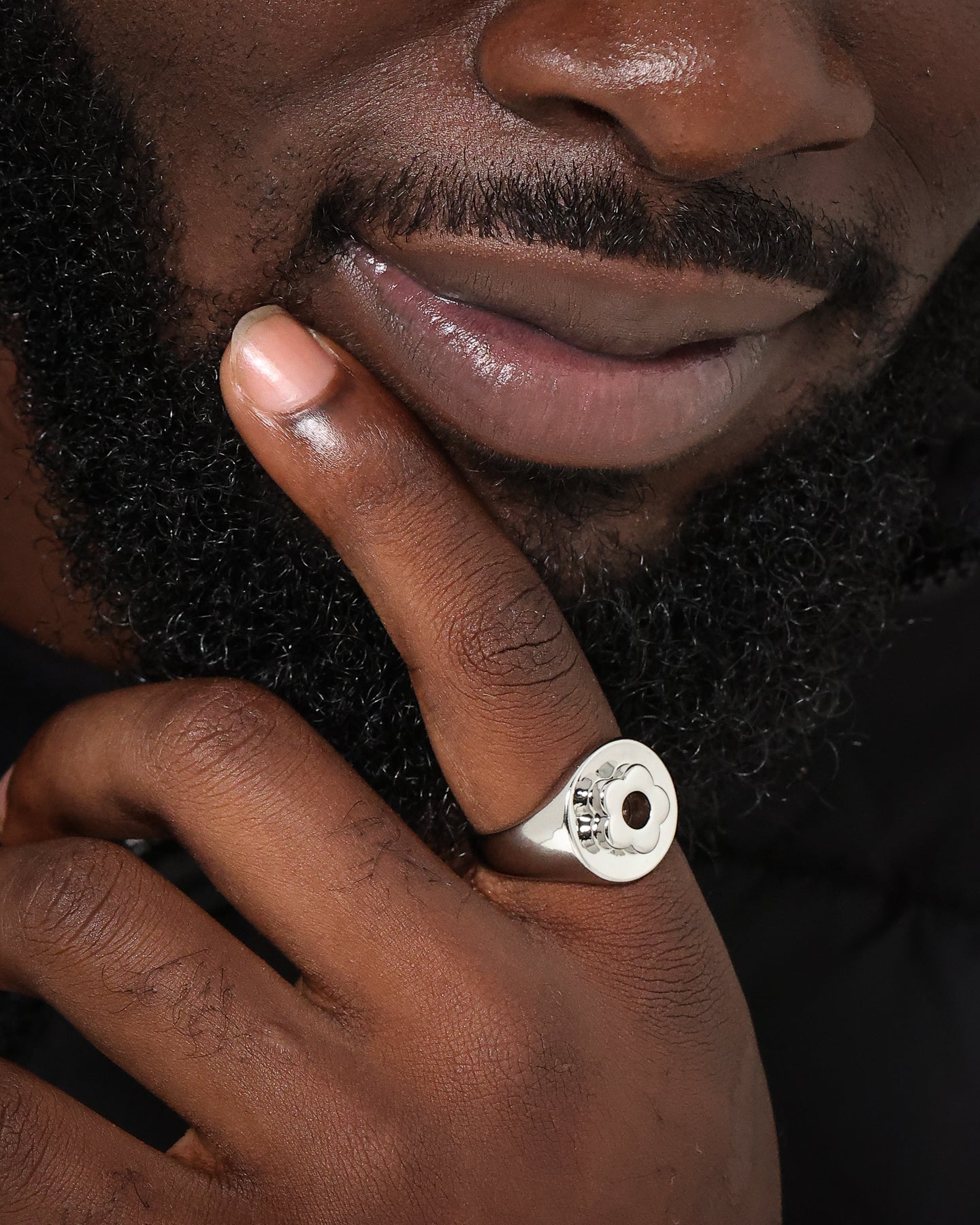 Wild For The Weekend Flower Power Signet Ring (Large) Silver、mySite、zt4zffjzw