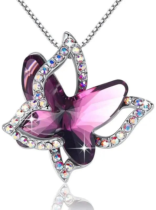 Butterfly Crystal Necklace in 3 different color's、mySite、g9winljtr