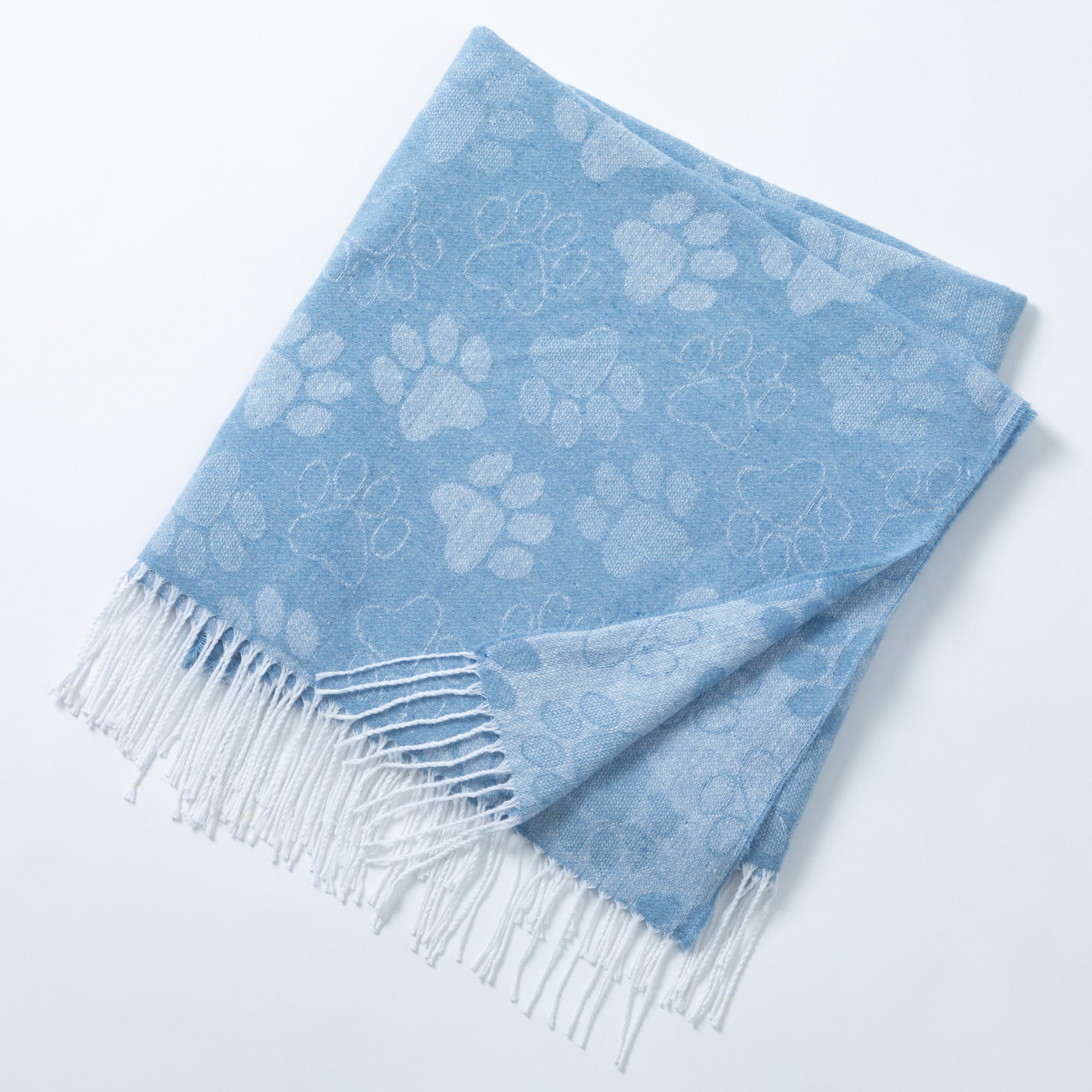 Ukrainian Cotton Blend Paw Throw Blanket with Fringe、mySite、camillekostekn