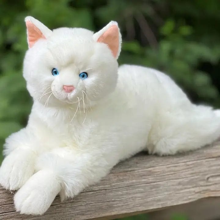 White Floppy Plush Cat Blue Eyes 19 Bianca by Auswella、mySite、g9winljtr