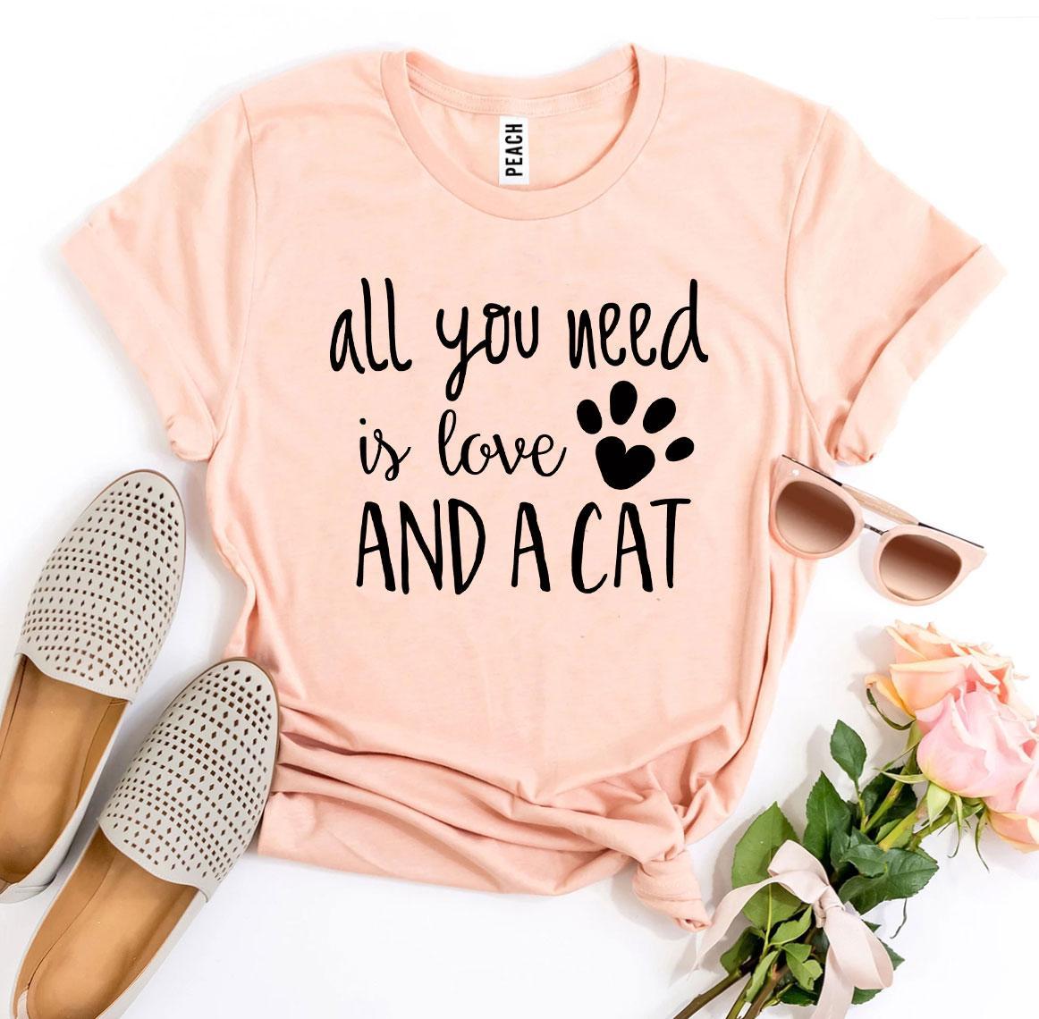 All You Need Is Love And A Cat T-Shirt、mySite、camillekostekn
