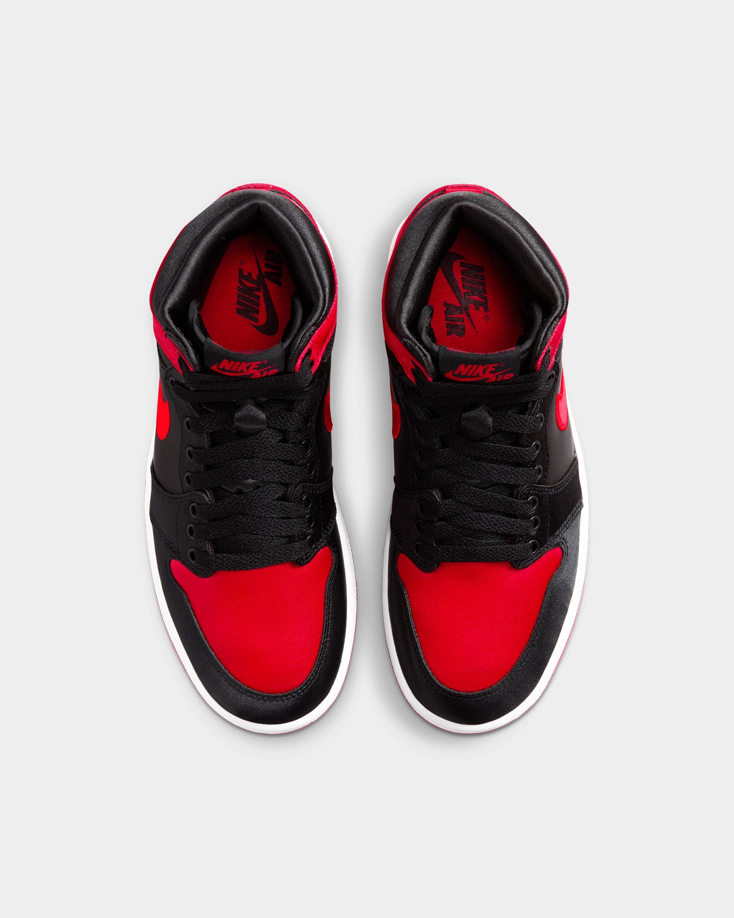 Jordan Women's Air Jordan 1 Retro High OG Satin Bred Black/University Red、mySite、zt4zffjzw