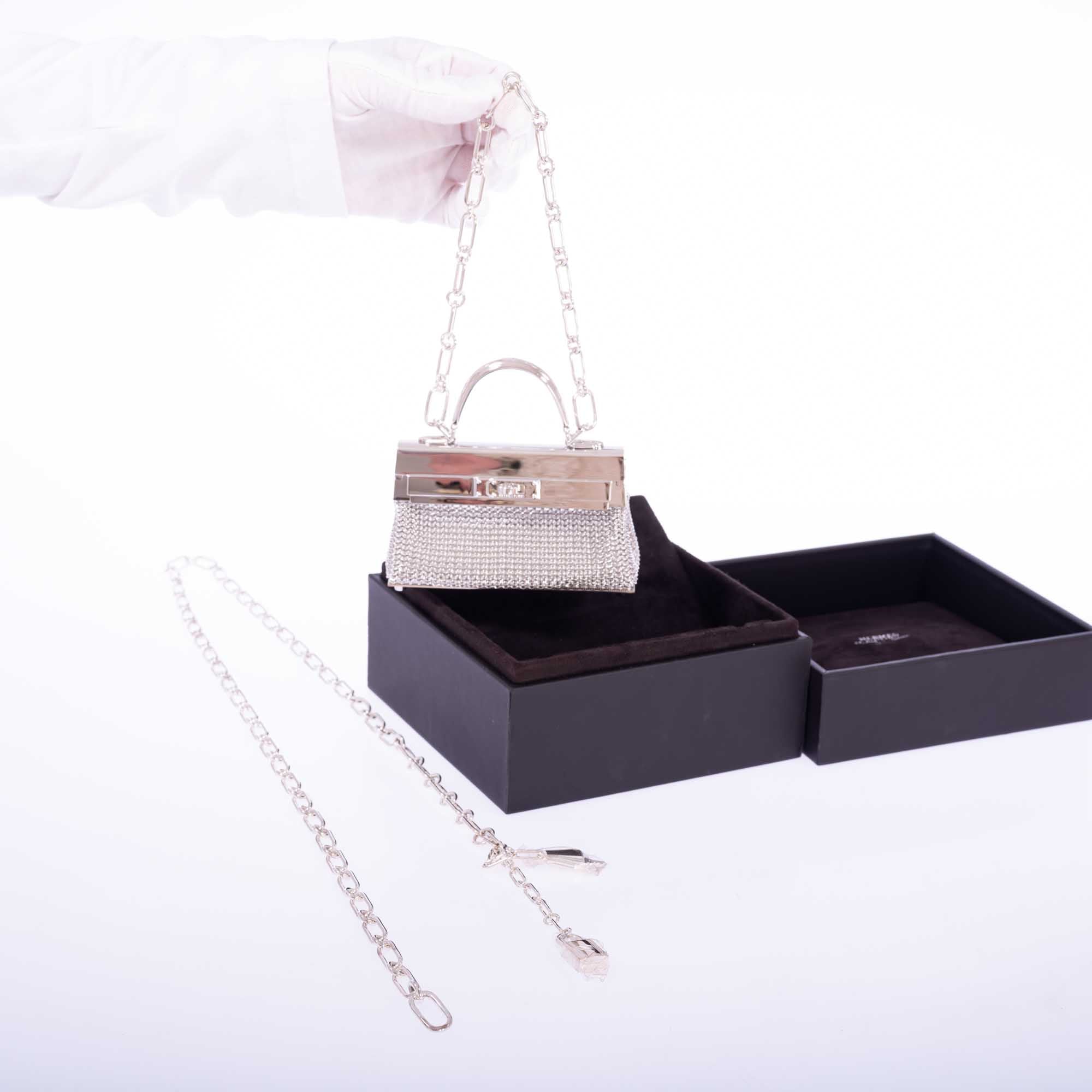 Hermès Kelly Sterling Silver Sac Bijou Chaine Bag、mySite、garminoutage.com