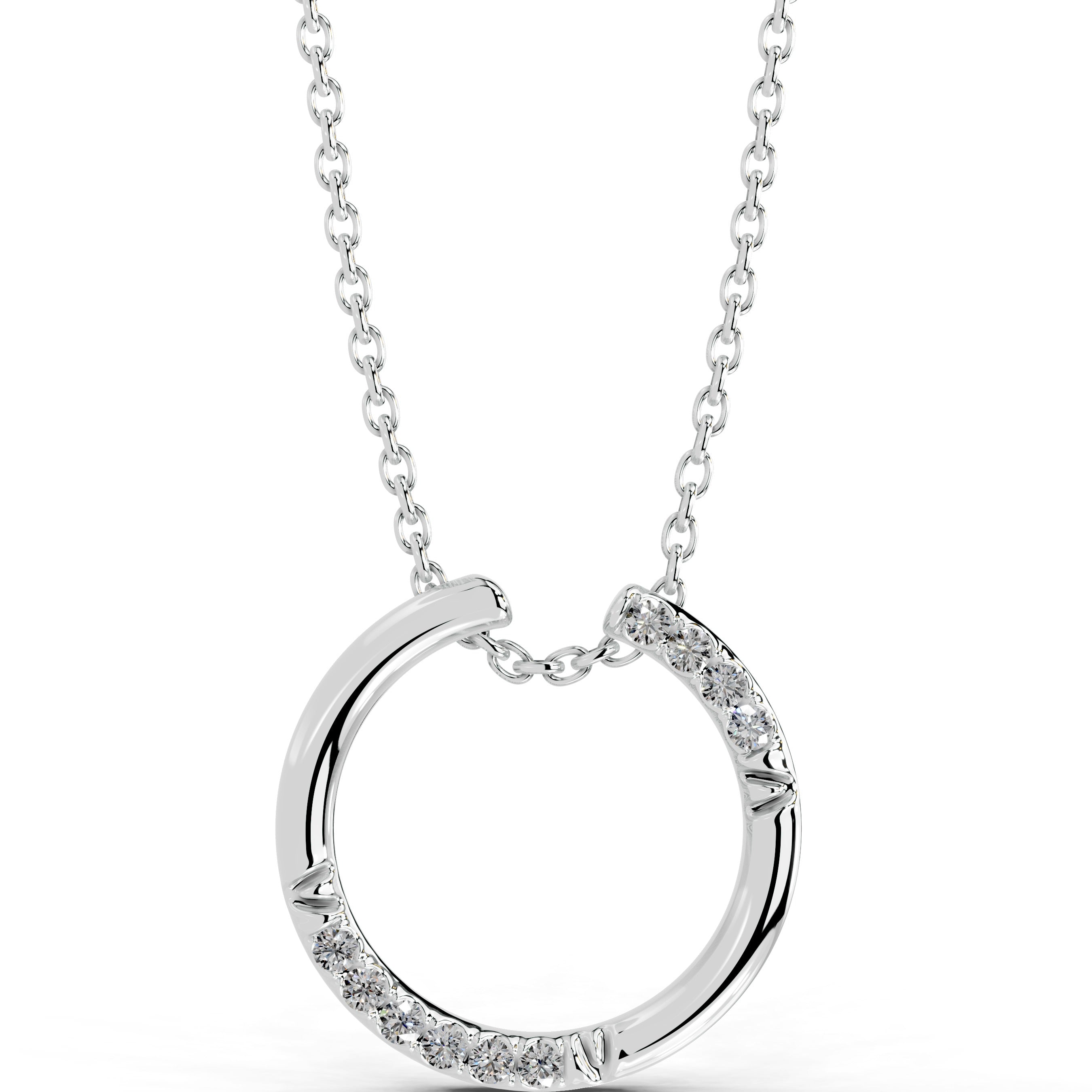 Everlasting Lab Grown Diamond Necklace - 14K White Gold、mySite、hinf8tx79