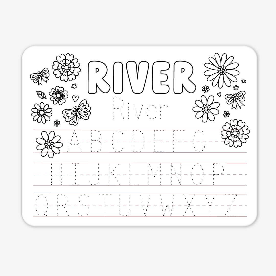  Kids Personalized Whiteboard | Floral Flutter、mySite、layawaytickets