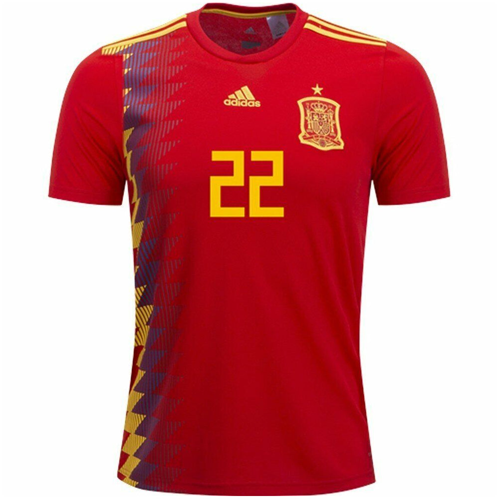 adidas Men's Spain 18/19 Isco Home Jersey Red/Bold Gold、mySite、bottomscart