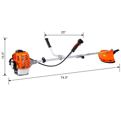 4 in 1 Multi-Functional Trimming Tool, 52CC 2-Cycle Garden Tool System with Gas Pole Saw, Hedge Trimmer, Grass Trimmer, and Brush Cutter EPA Compliant、、eastwooduniform
