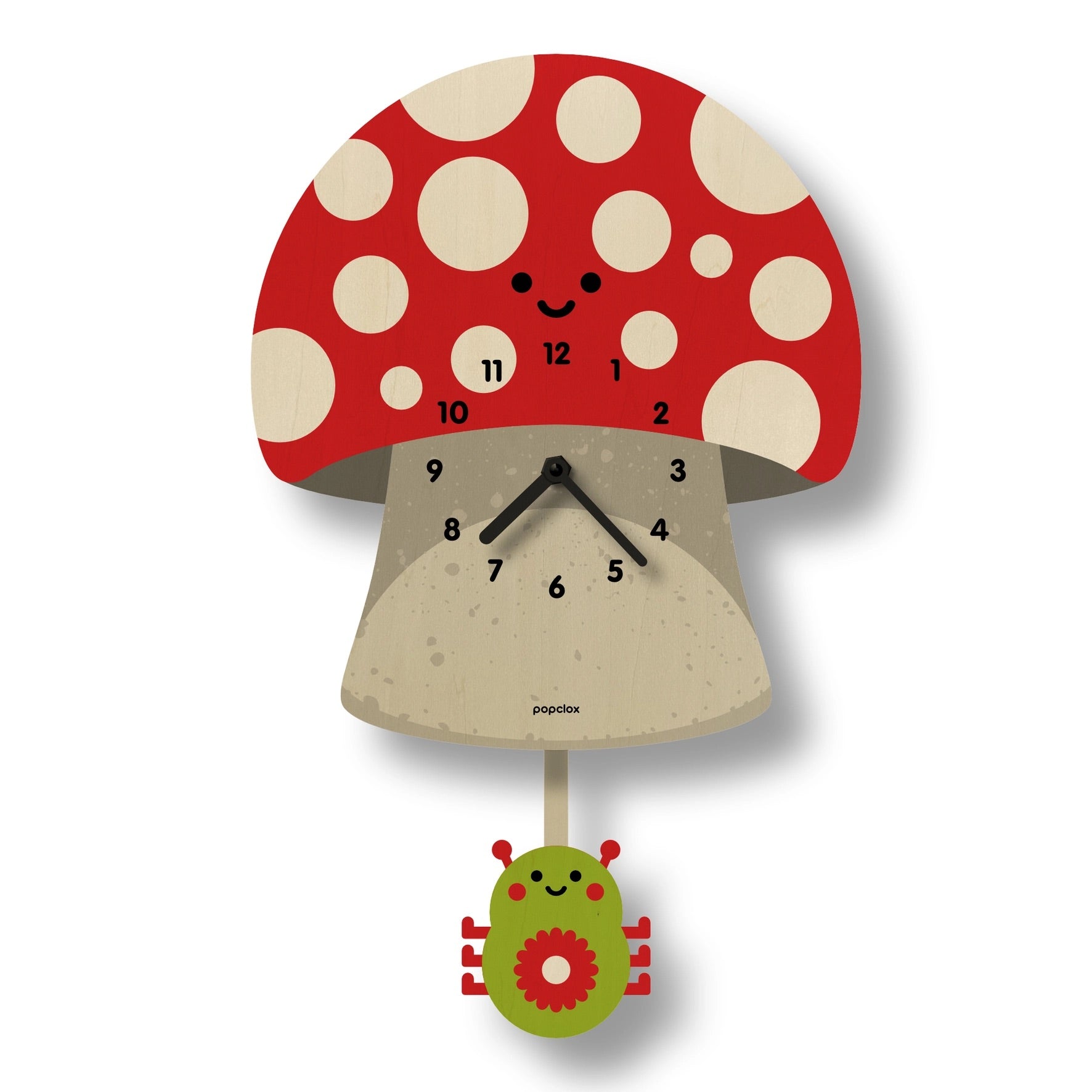 Mushroom Pendulum Clock - Wood、mySite、g9winljtr