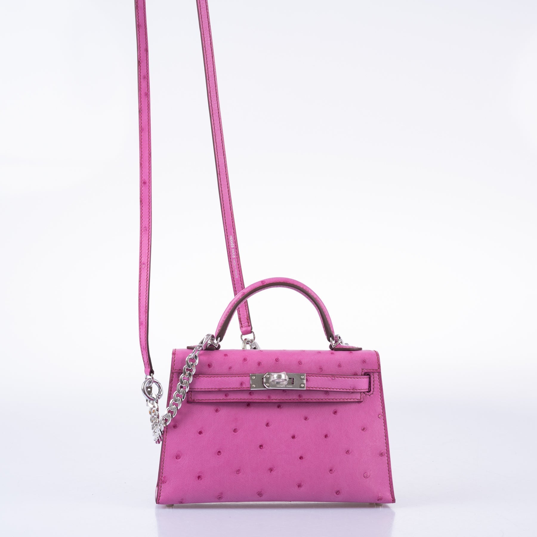 Hermès Mini Kelly 20 Fuchsia Ostrich Palladium Hardware、mySite、garminoutage.com