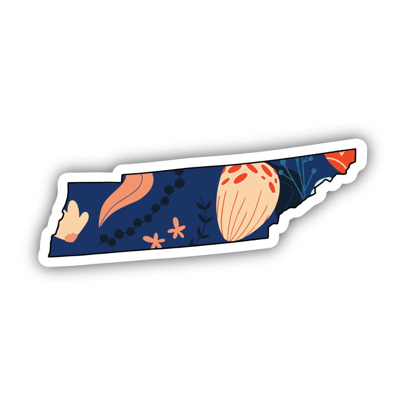  Tennessee Blue Floral Abstract Sticker、mySite、ghnorth