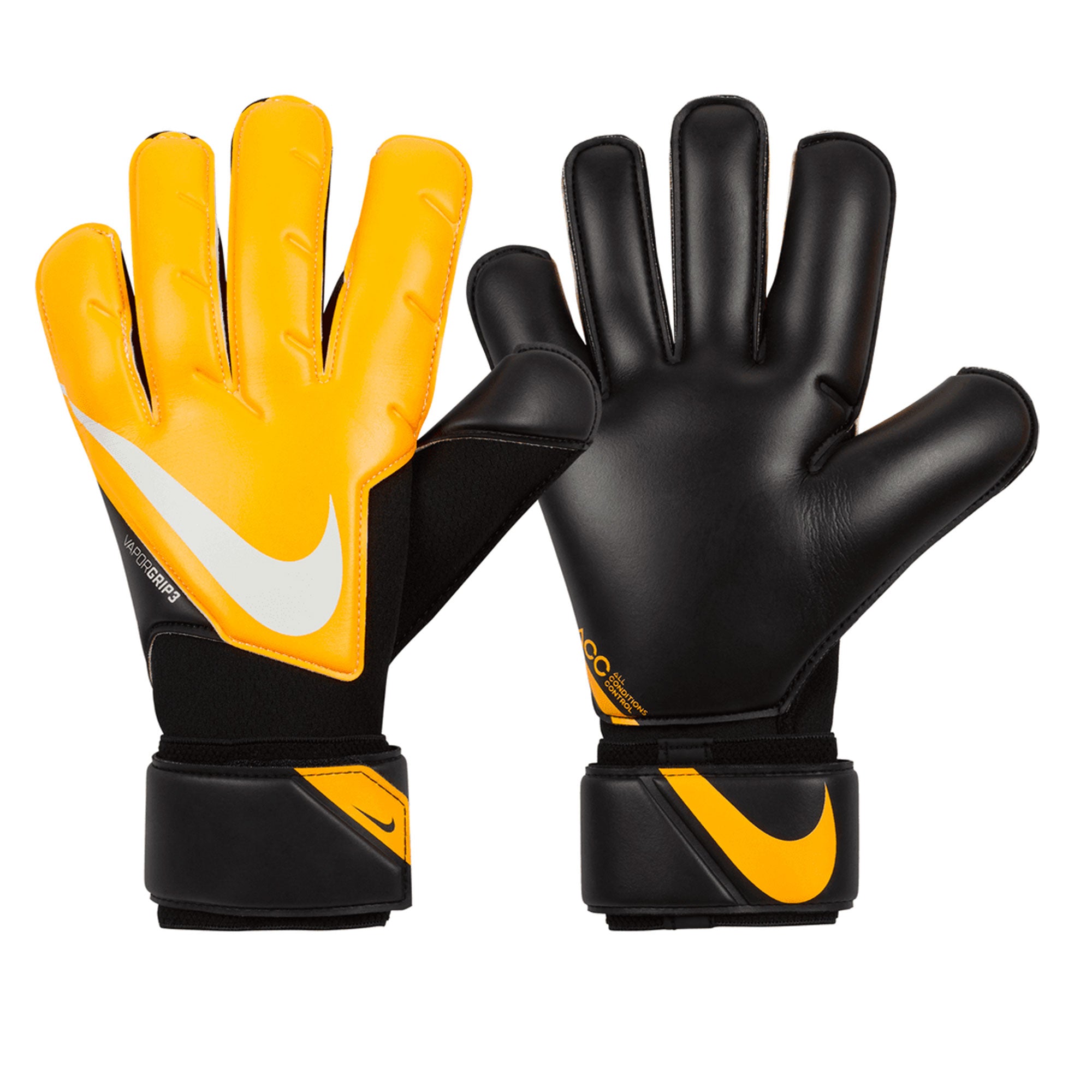 Nike Men's Vapor Grip 3 Goalkeeper Gloves Black/Laser Orange、mySite、noshort