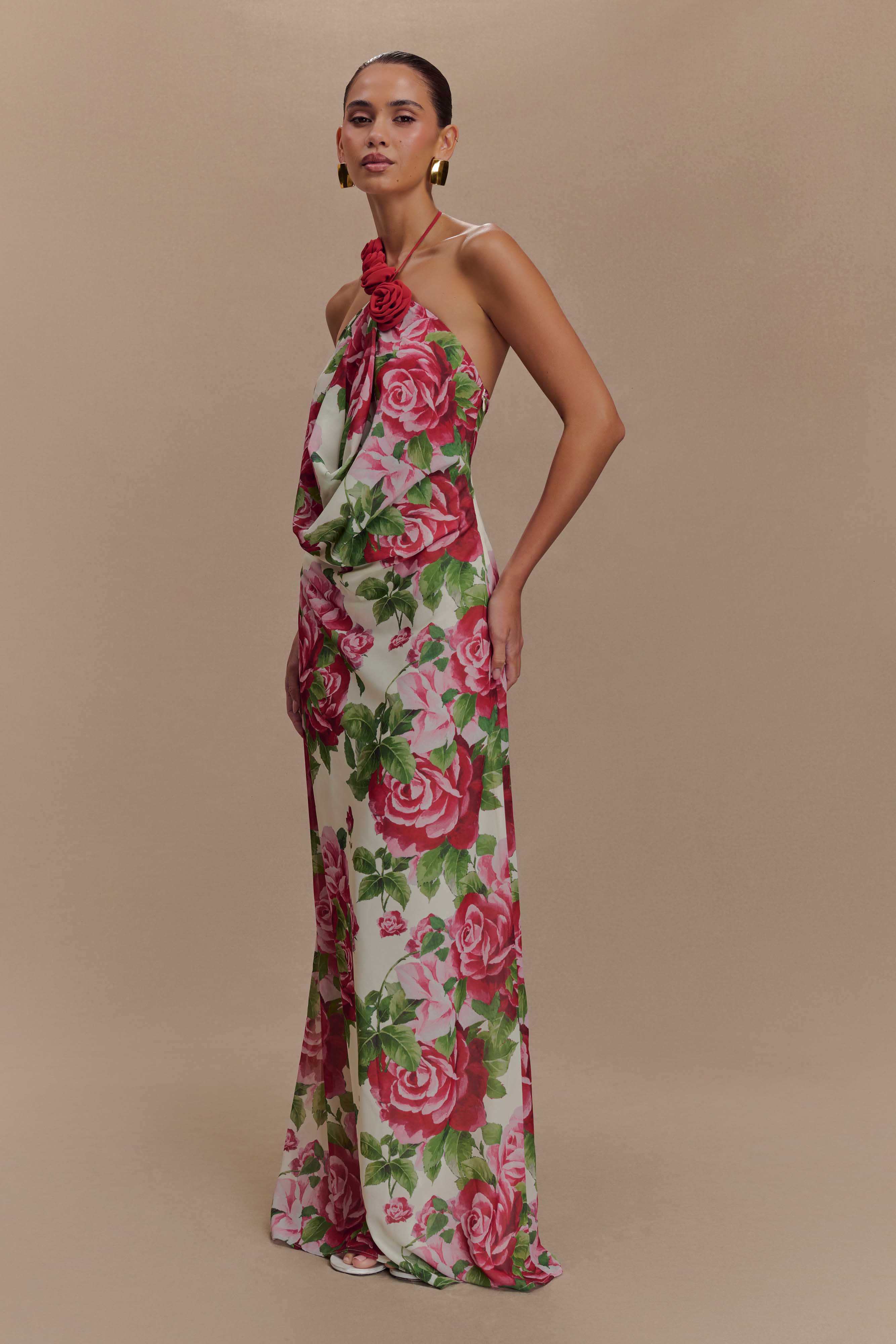 Rosalia Cowl Neck Maxi Dress - Sonia Rose Print、mySite、solidvoid