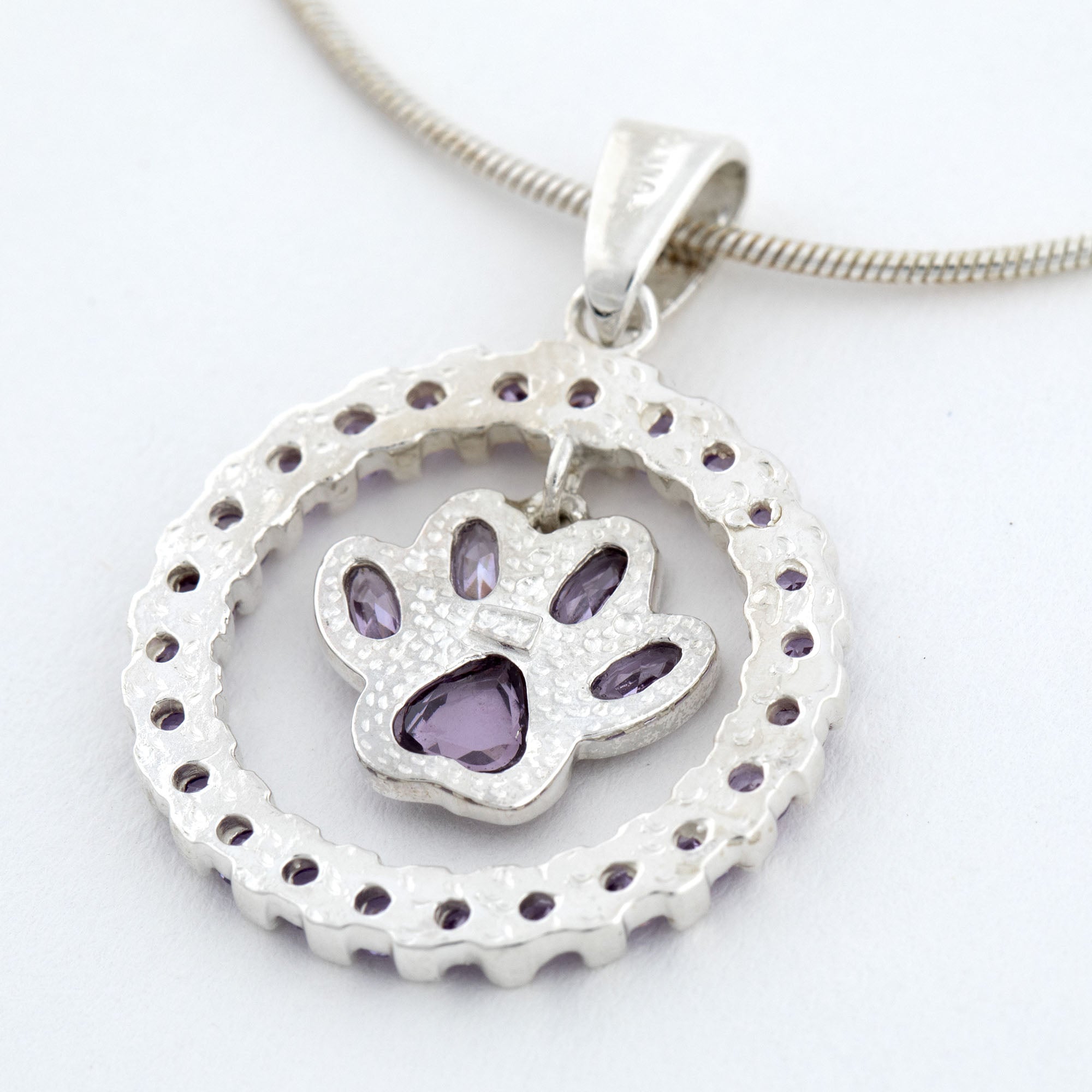 All Over Shine Sterling Paw Print Necklace、mySite、camillekostekn