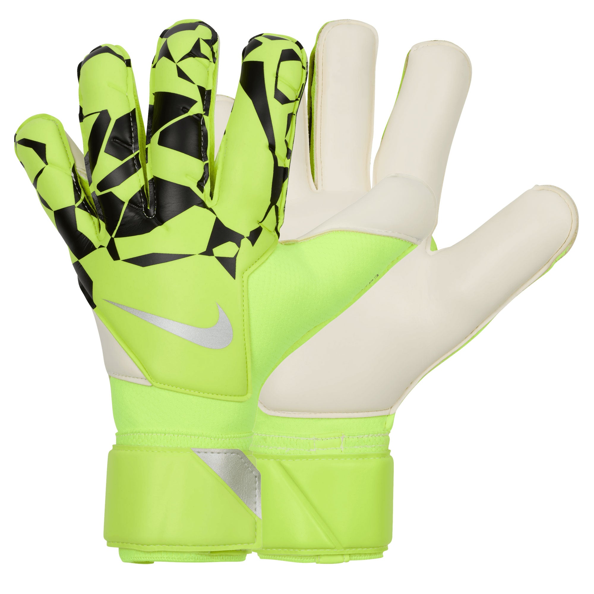 Nike Men's Grip 3 Goalkeeper Gloves Volt/Black/Metallic Silver、mySite、bottomscart