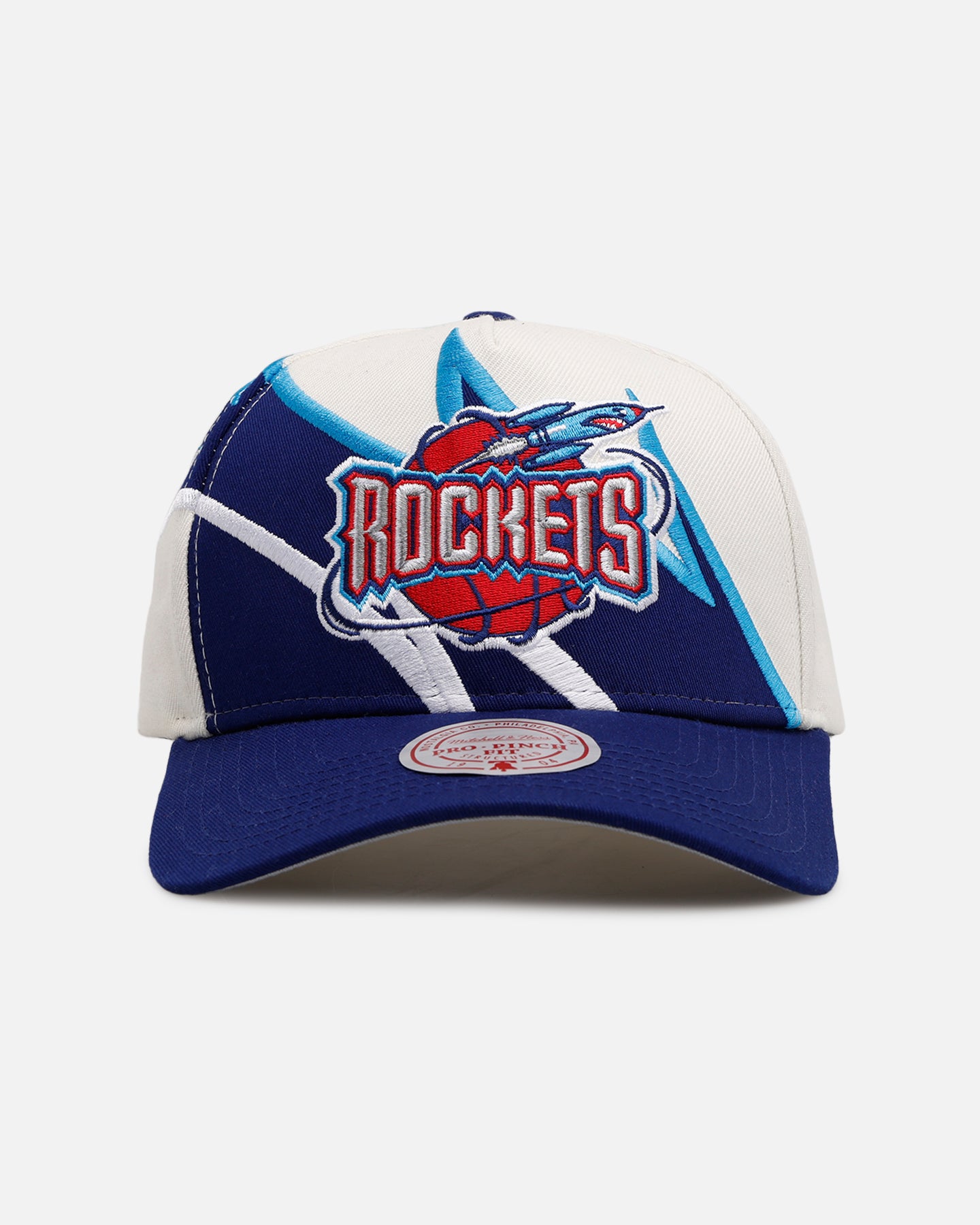 Mitchell & Ness Houston Rockets 'Shark Tooth' Pro Pinch Snapback Cream/Navy、mySite、zt4zffjzw