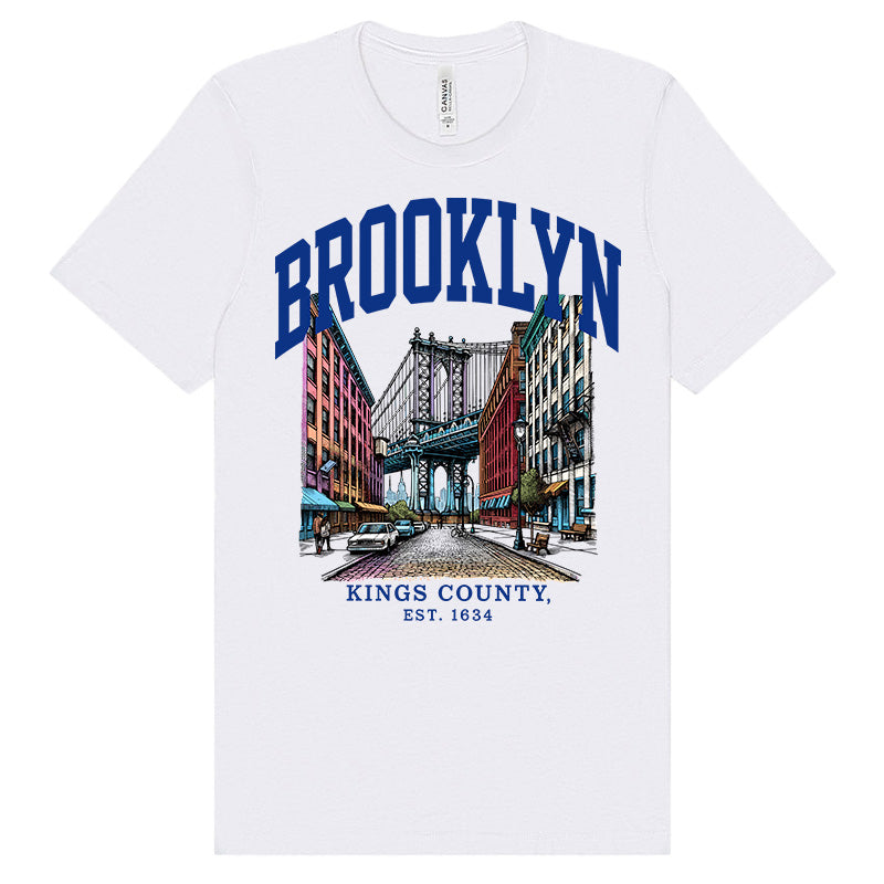 Brooklyn – DUMBO Kings County White T-Shirt、mySite、vikingsvslions