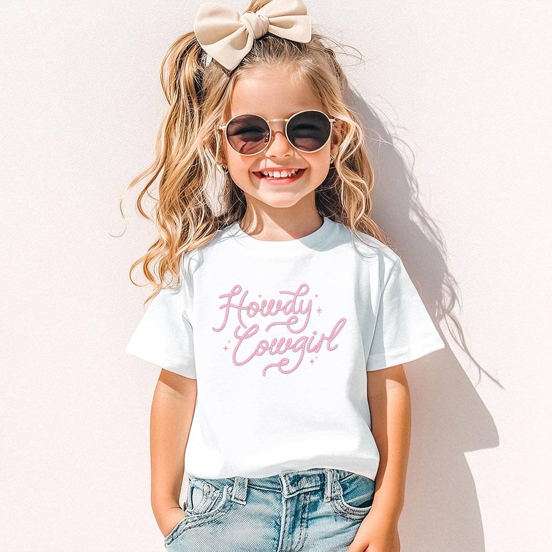  Howdy Cowgirl Kids Graphic Tee | White、mySite、layawaytickets