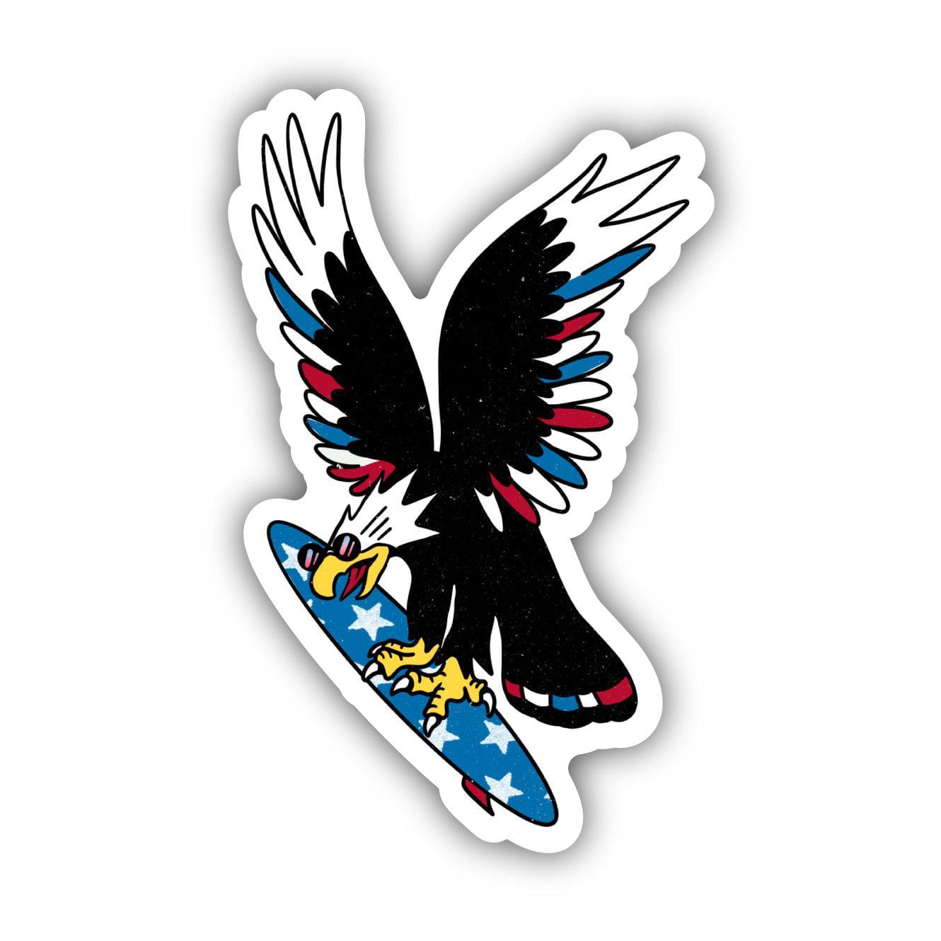  Bald Eagle Surfboard Sticker、mySite、elrpsem3k