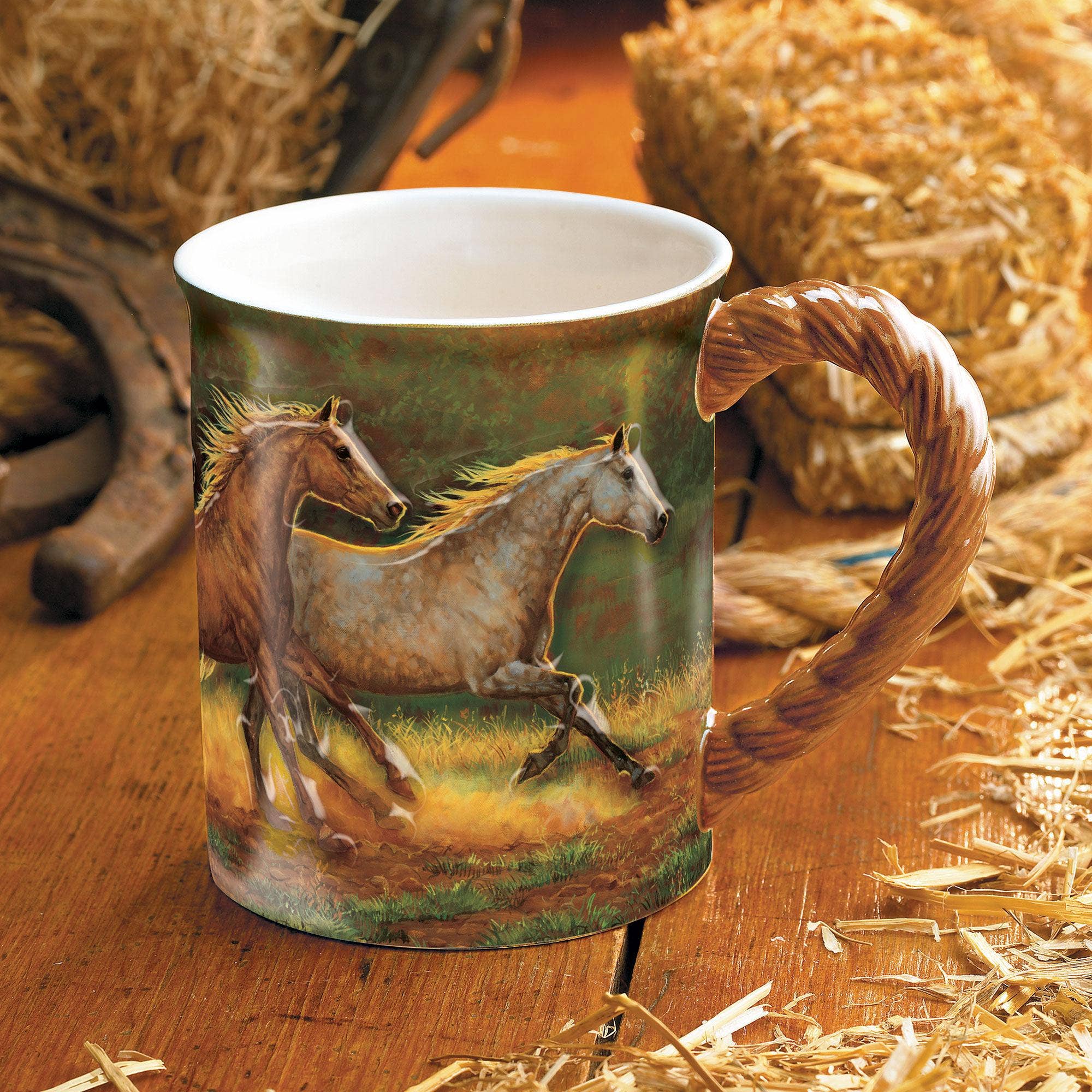 GOLD DUST HORSE Sculptured MUG by Chris Cummings、mySite、g9winljtr