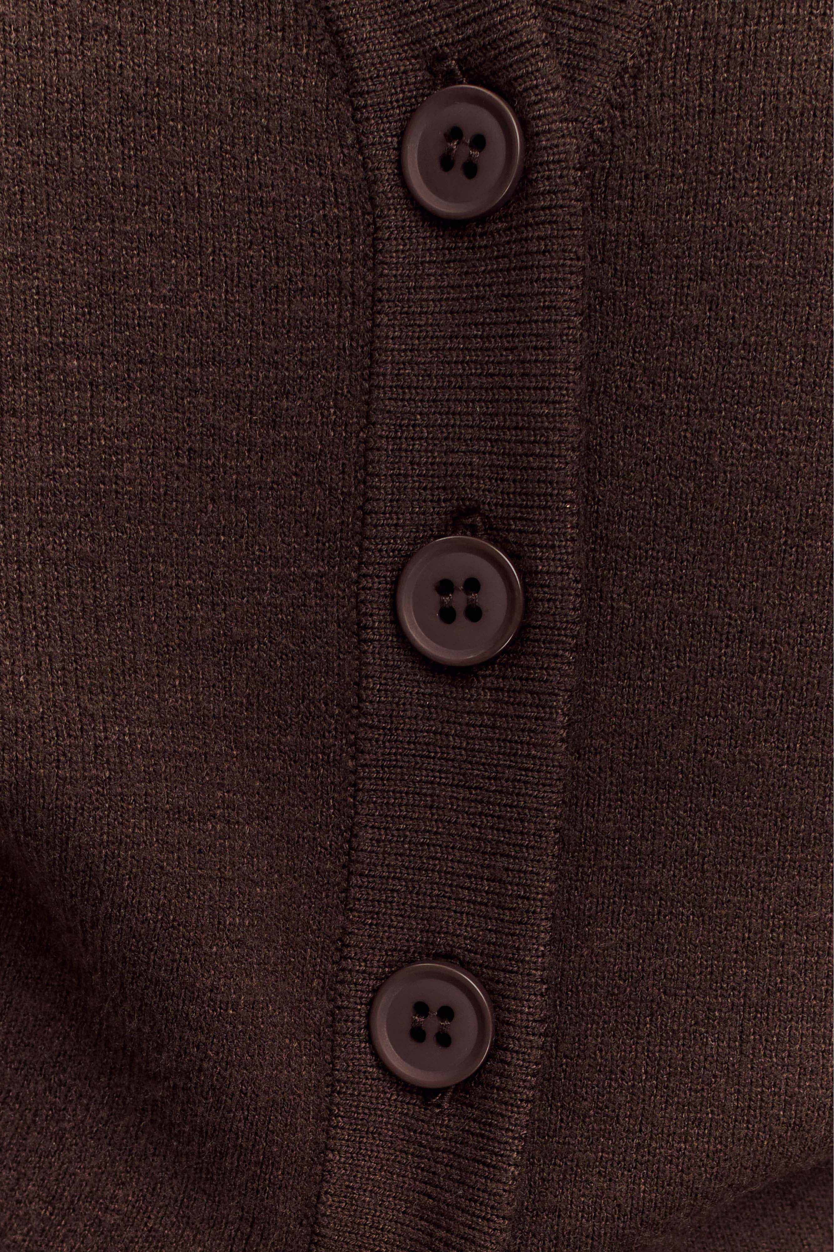 Alexia Buttoned Oversized Cardigan - Dark Chocolate、mySite、solidvoid