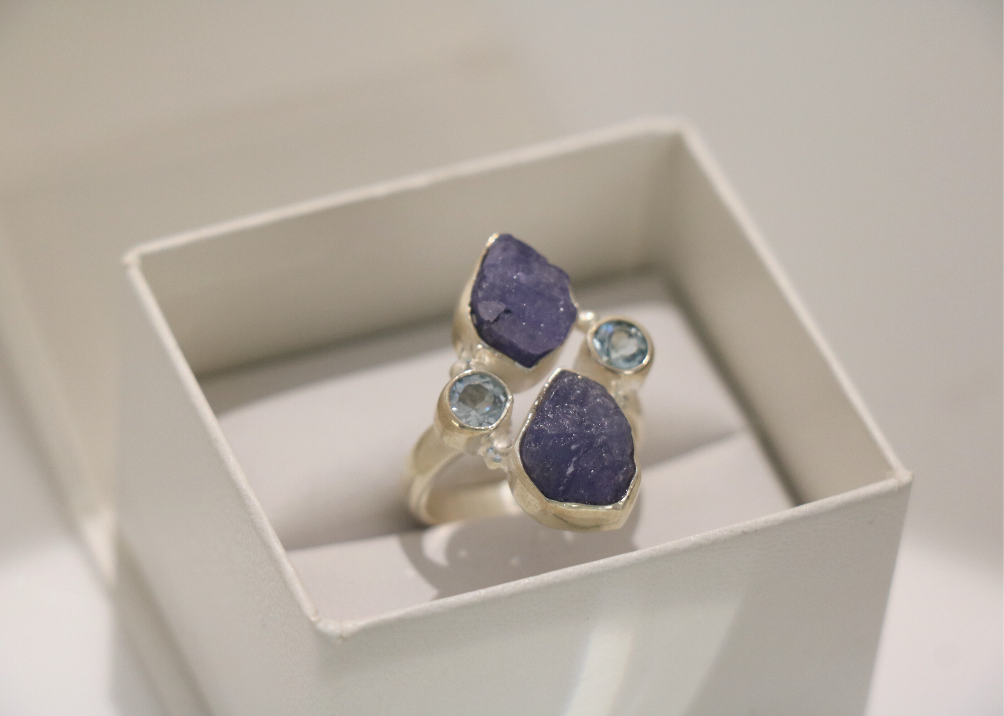 Tanzanite and Aquamarine Ring (Sterling Silver)、mySite、topwebapps