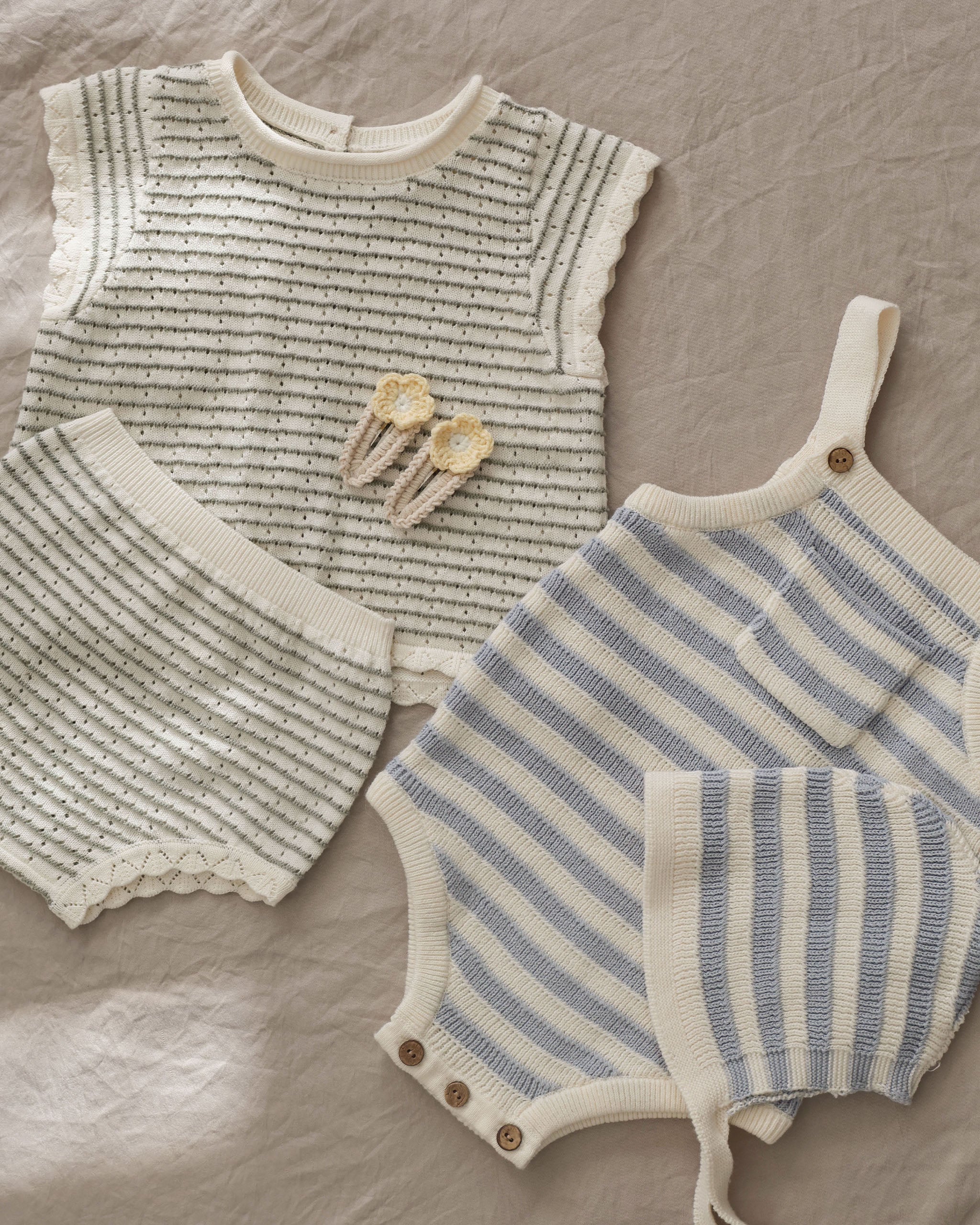  Ashton Knit Romper || Blue Stripe、mySite、layawaytickets