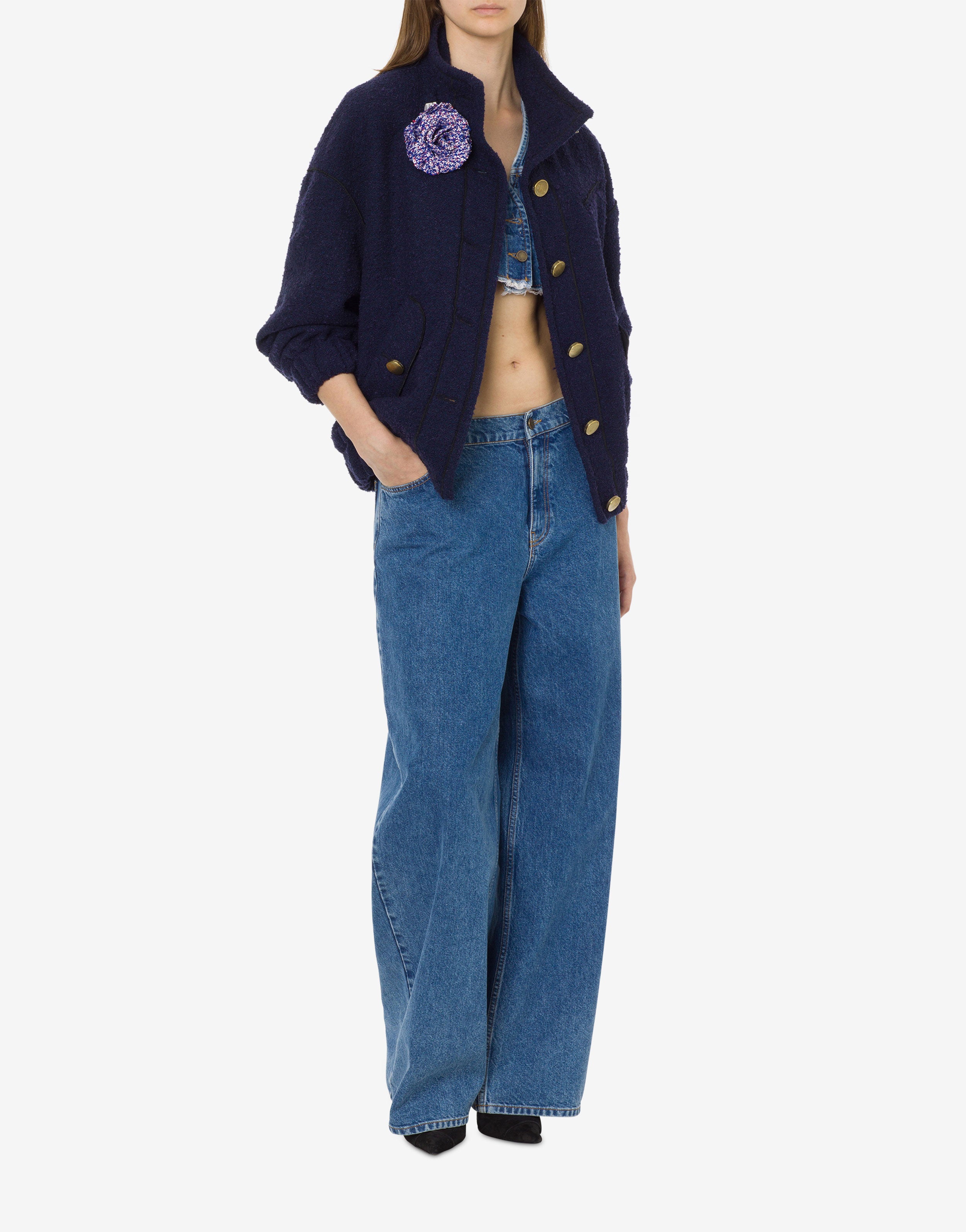 Bomber in stuoia bouclé、mySite、aoinhome