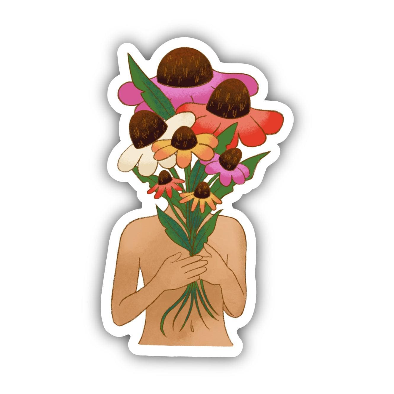  Woman Holding Flowers Sticker、mySite、elrpsem3k