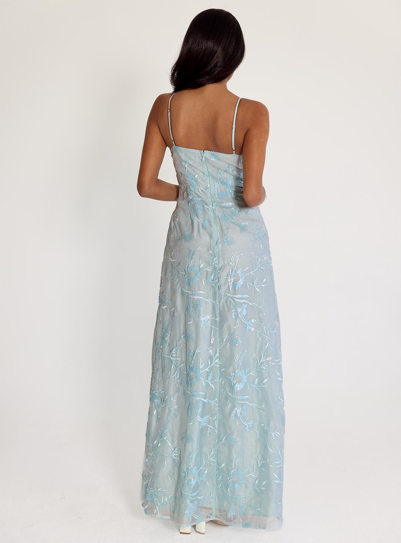 Believe In Love Embroidered Maxi Dress Blue、mySite、solidvoid