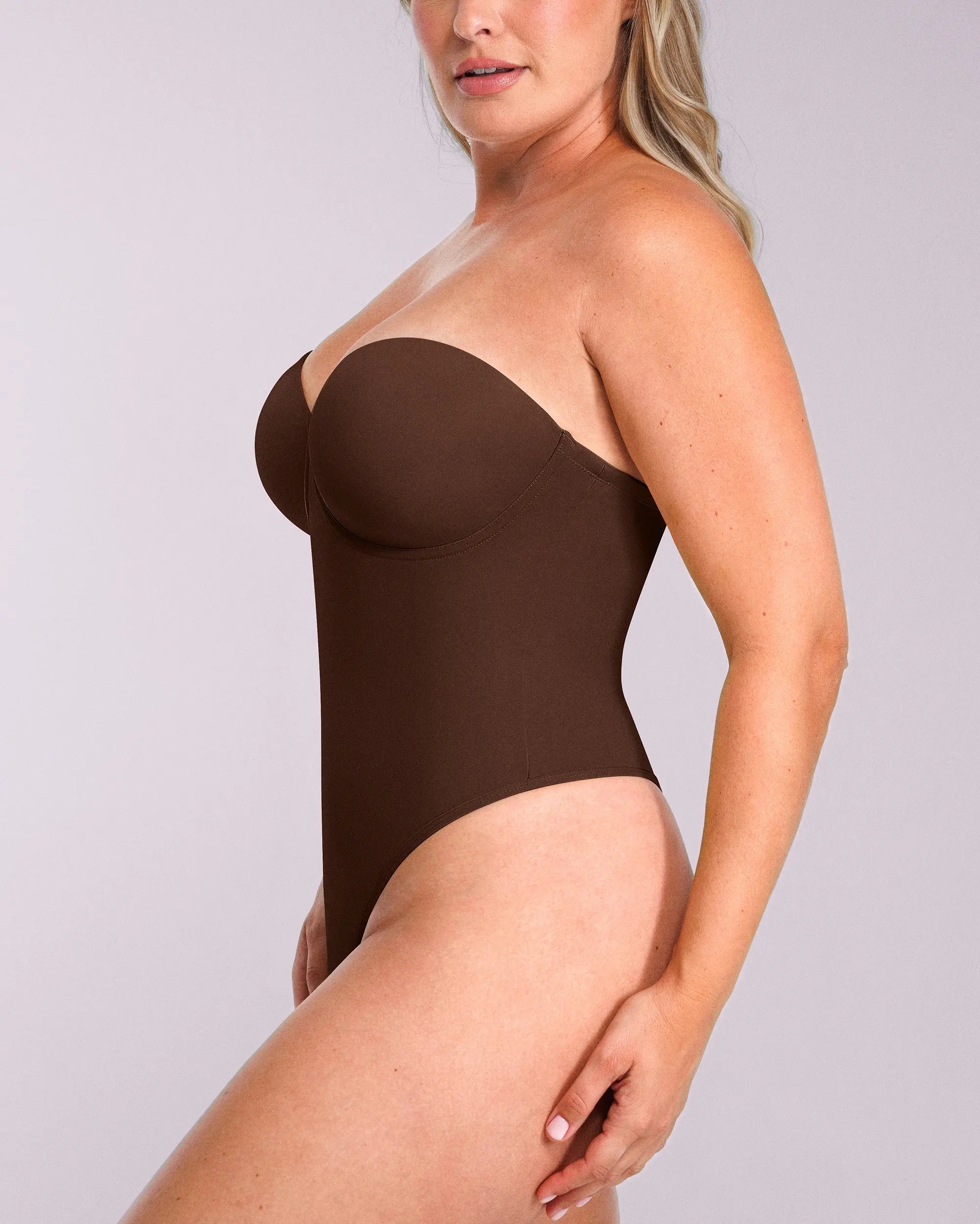 Bare Essentials™ AirSlim® Strapless Thong Bodysuit、mySite、bengalsvssteelers
