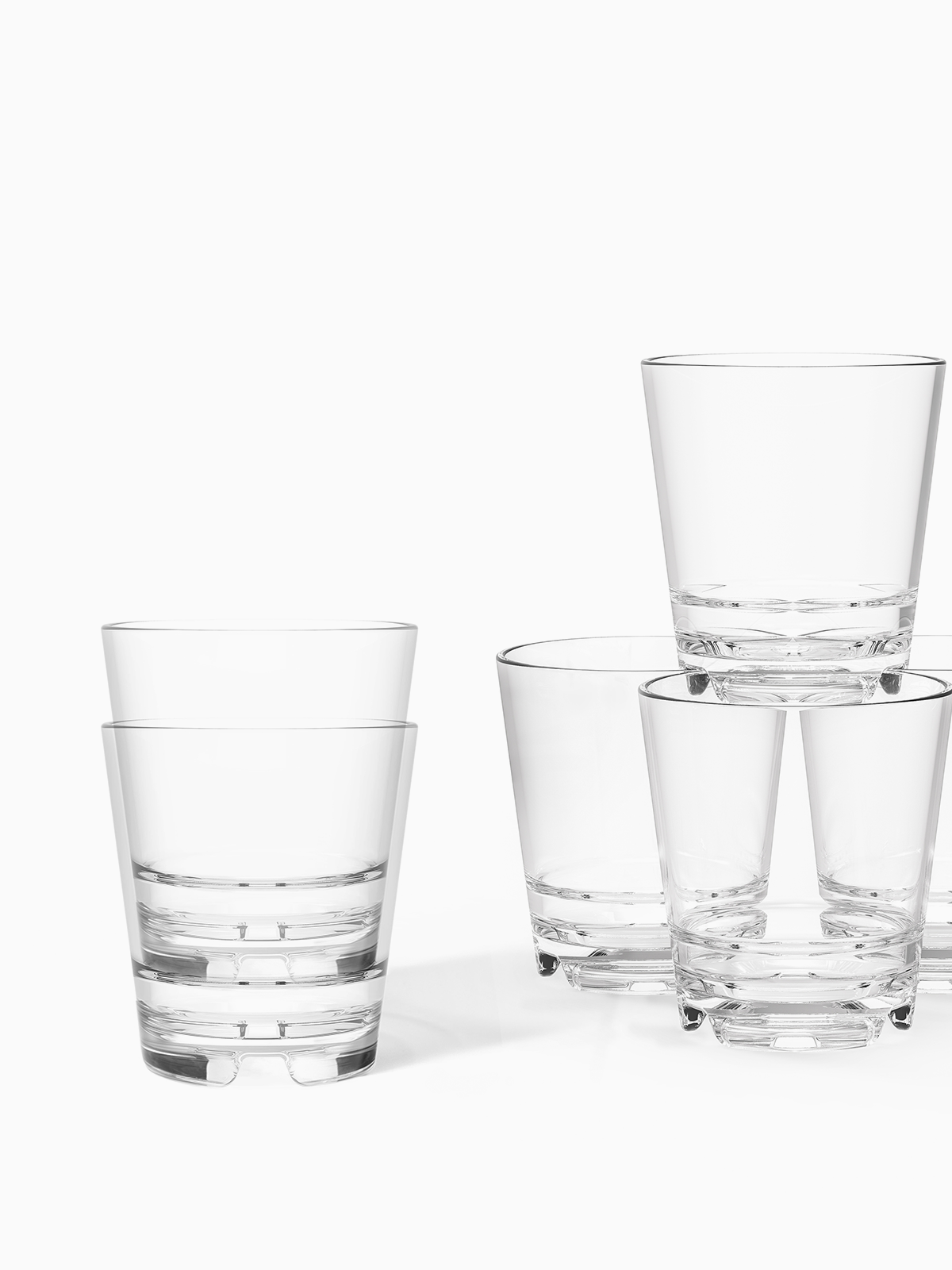 RESERVE 10oz Stackable Old Fashioned Tritan Copolyester Glass - Bulk、mySite、camillekostekn