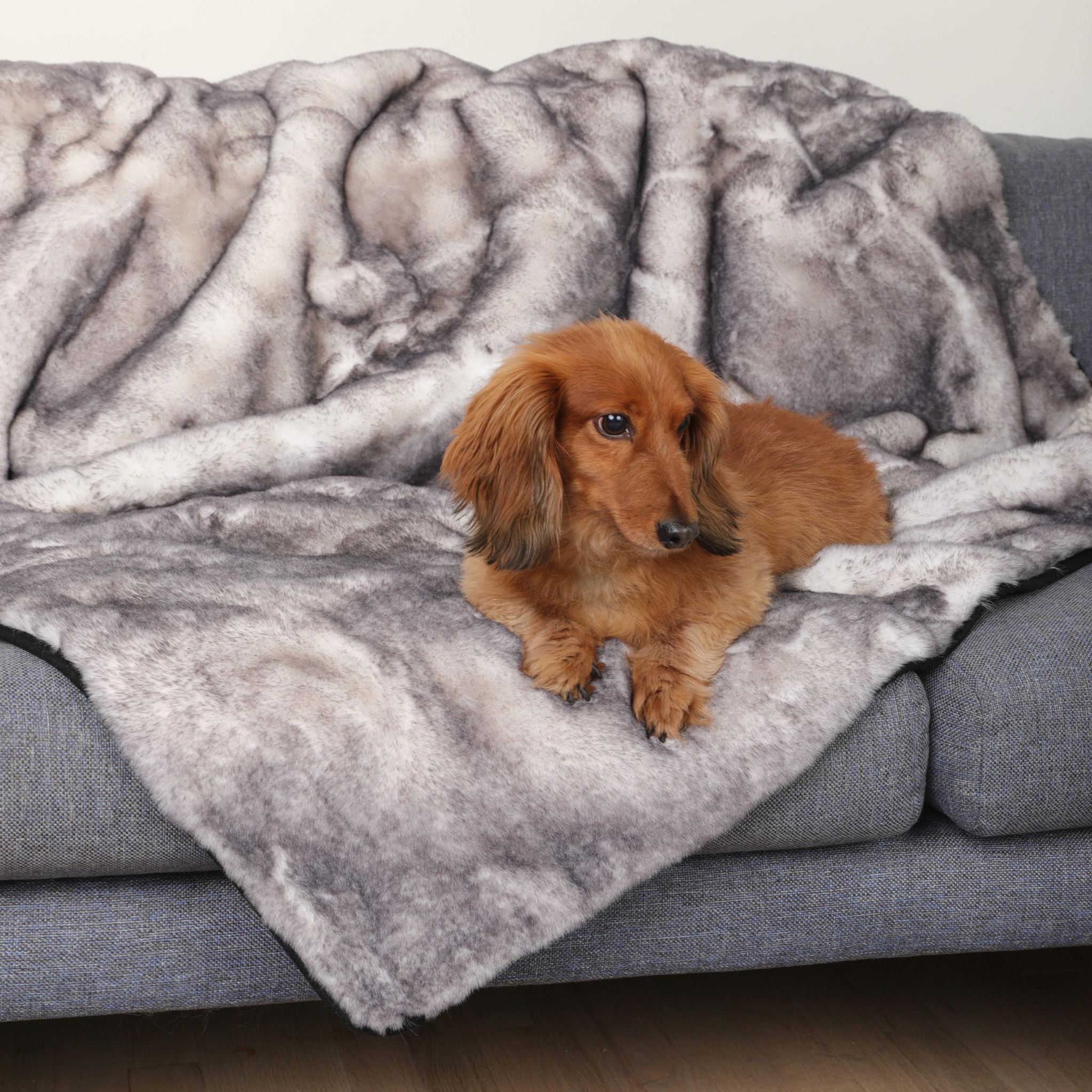 PupProtector™ Luxe Waterproof Faux Fur Blanket - Ultra Soft Chinchilla、mySite、solidvoid
