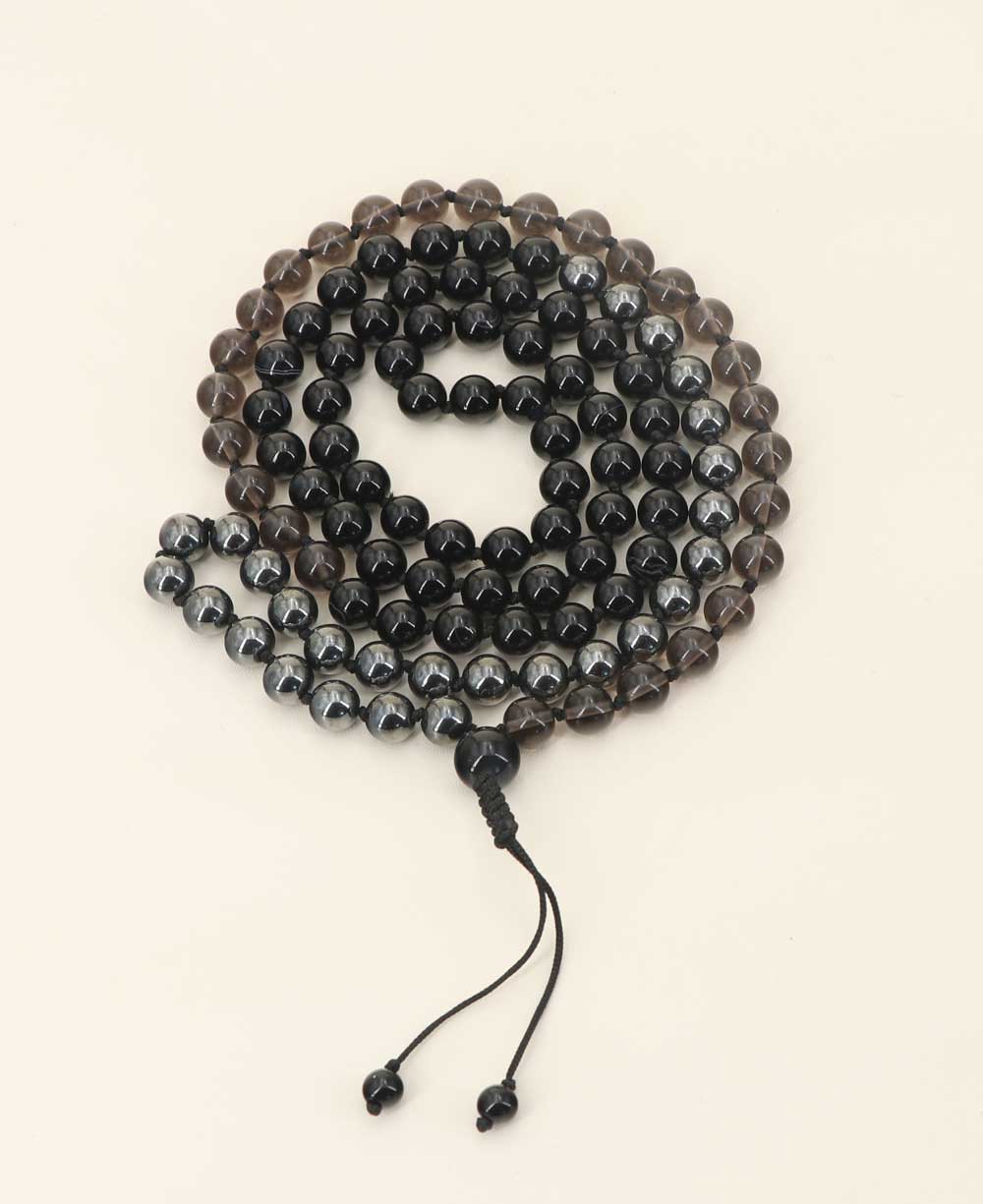 Protection and Centering Gemstones Knotted 108 Beads Meditation Mala、mySite、topwebapps