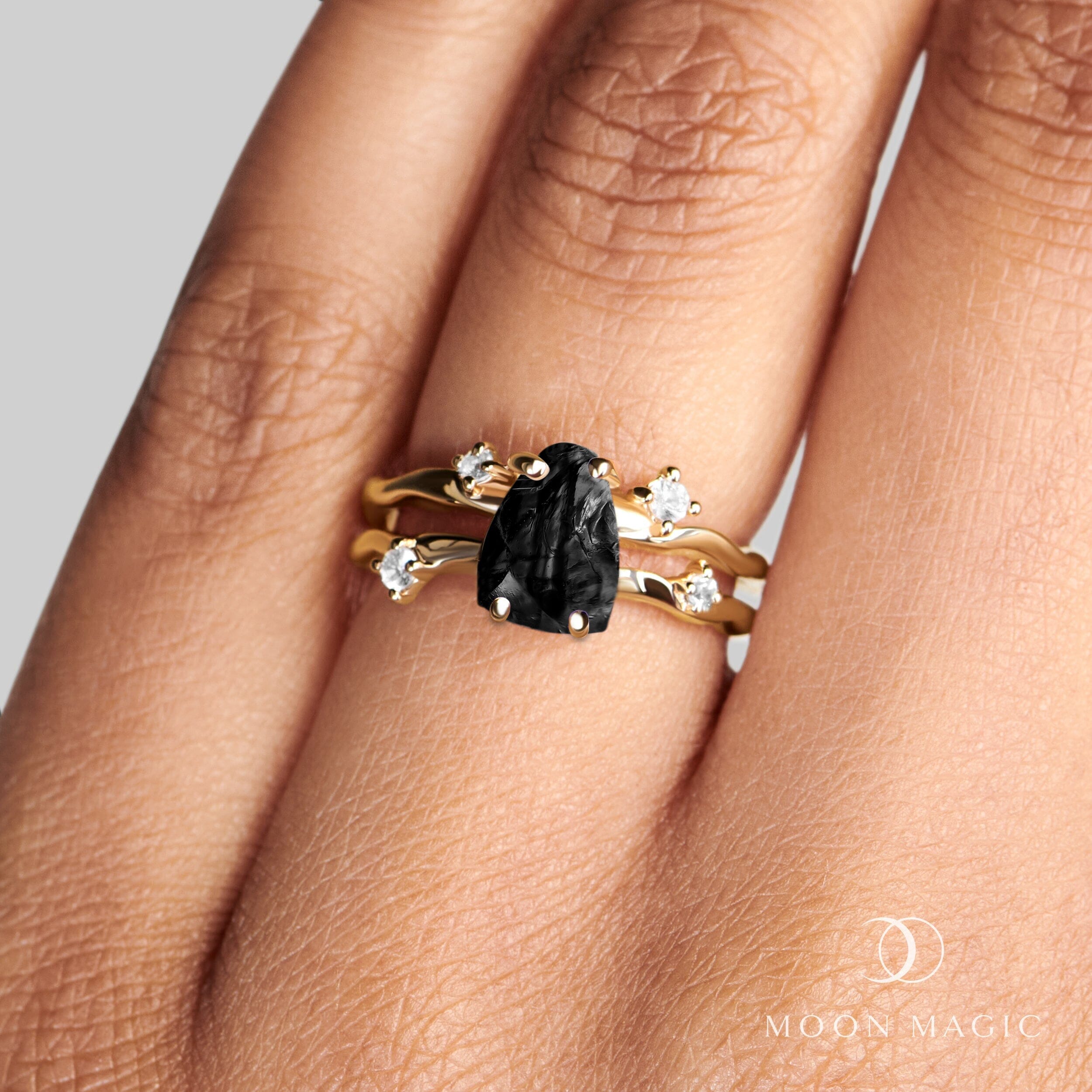 Raw Crystal Ring - Flow Black Obsidian、mySite、hinf8tx79