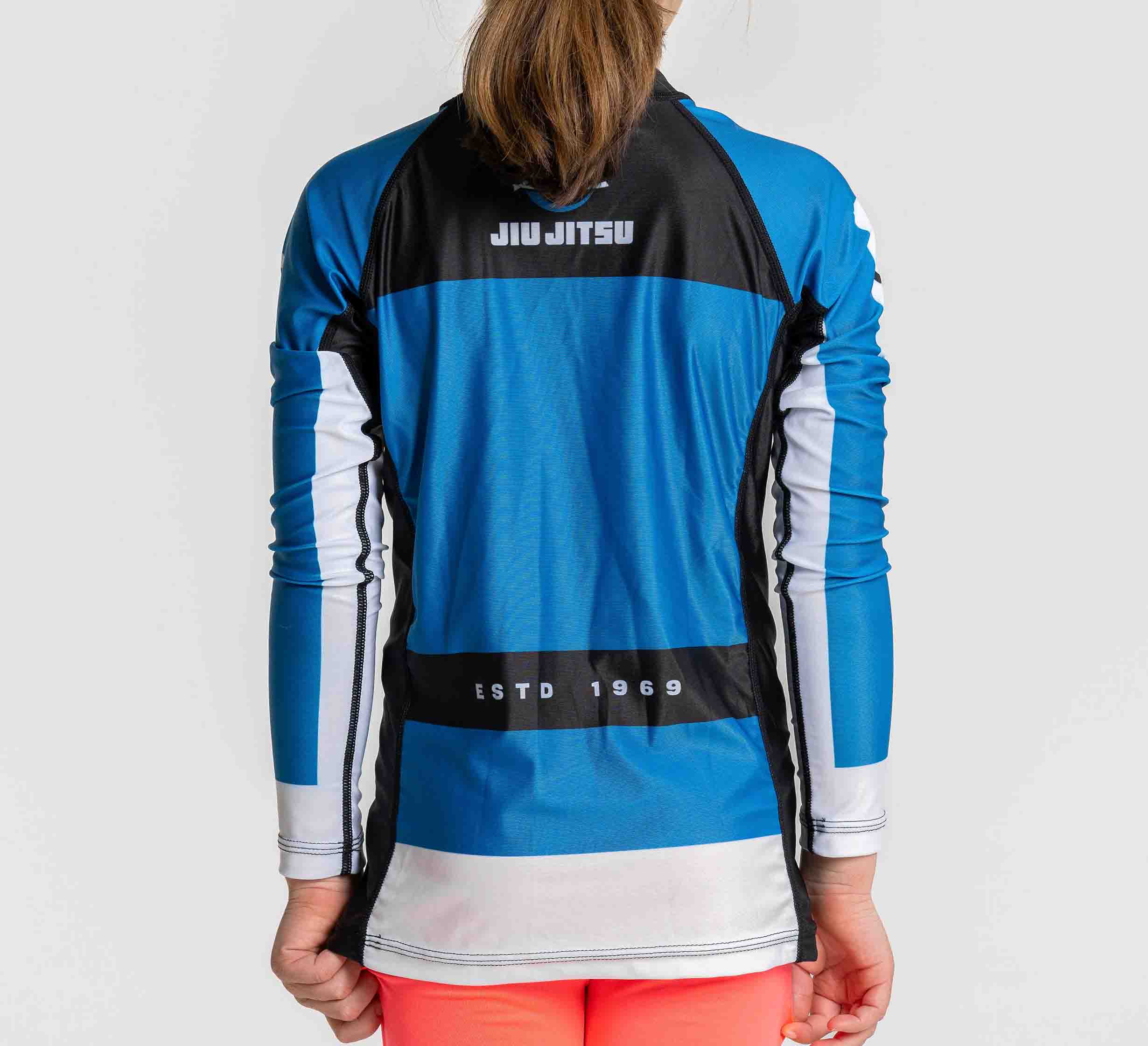 Kids Jiu Jitsu Script Flex Lite Long Sleeve Rashguard Blue、mySite、gigharbornorthrealestate