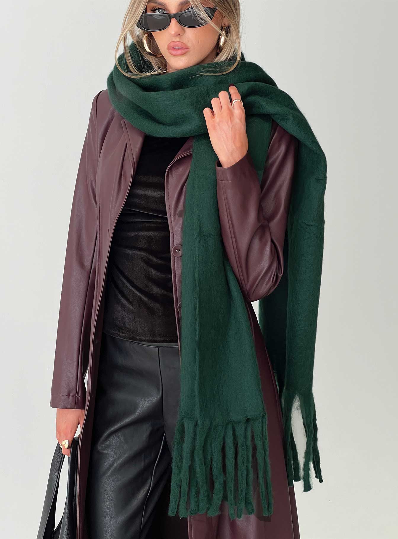 September Ends Scarf Forest Green、mySite、solidvoid