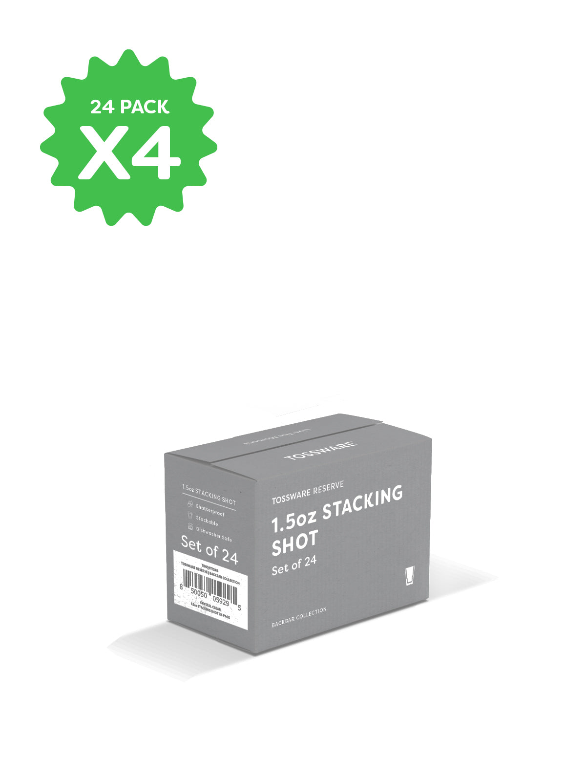 RESERVE 1.5oz Stackable Shot Tritan Copolyester Glass - Bulk、mySite、camillekostekn