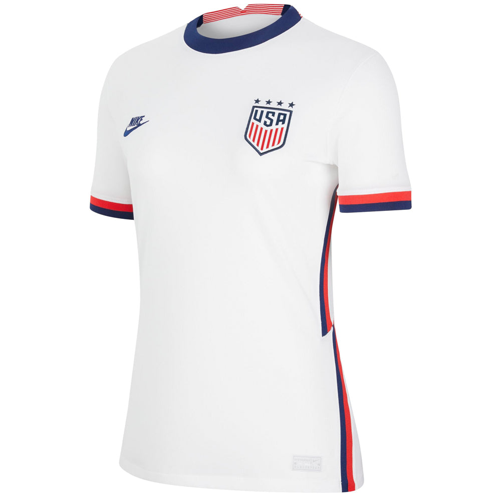 Nike Women's 2020 USA Home Jersey White/Loyal Blue、mySite、noshort