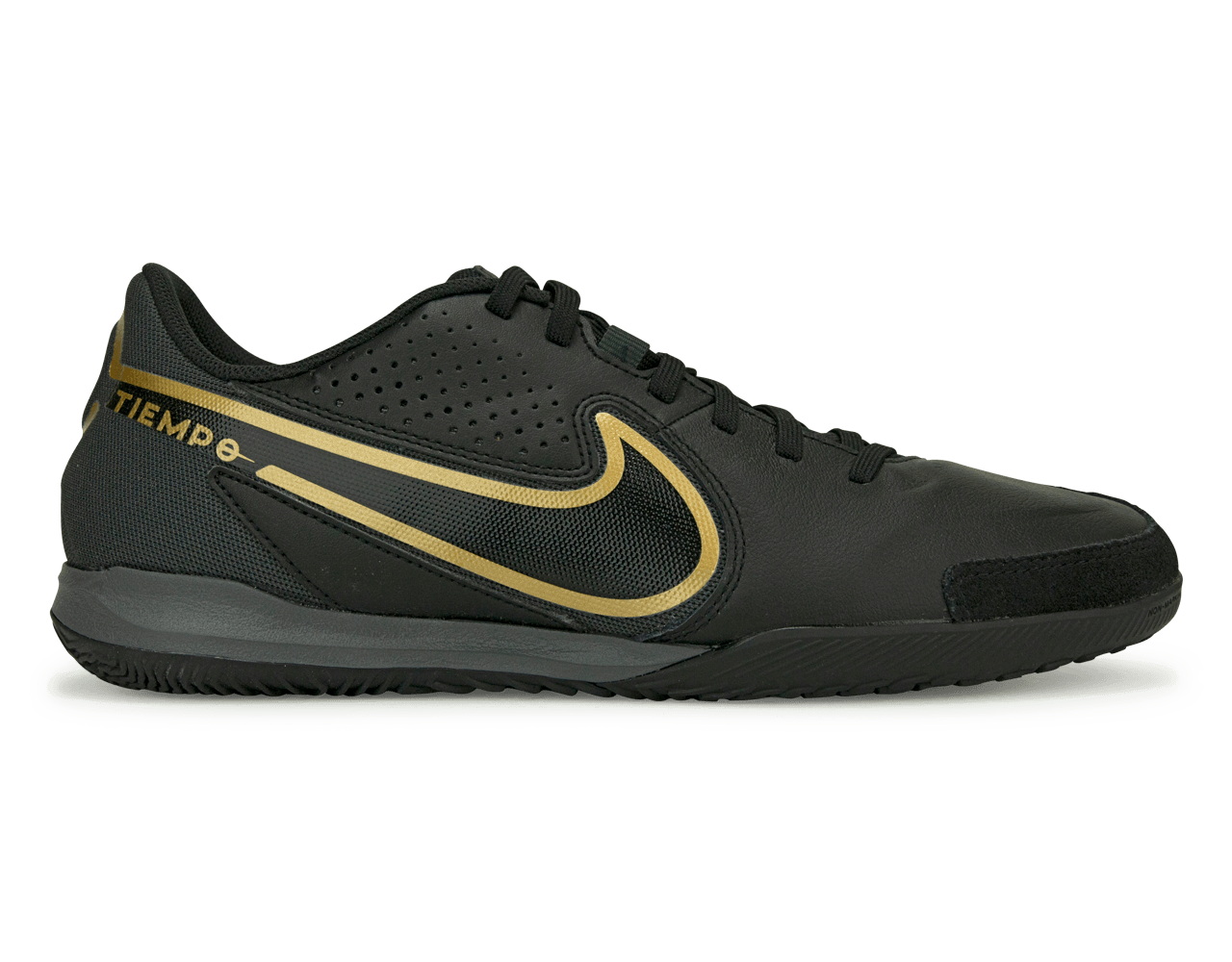Nike Men's Tiempo Legend 9 Academy IC Black/Gold、mySite、noshort