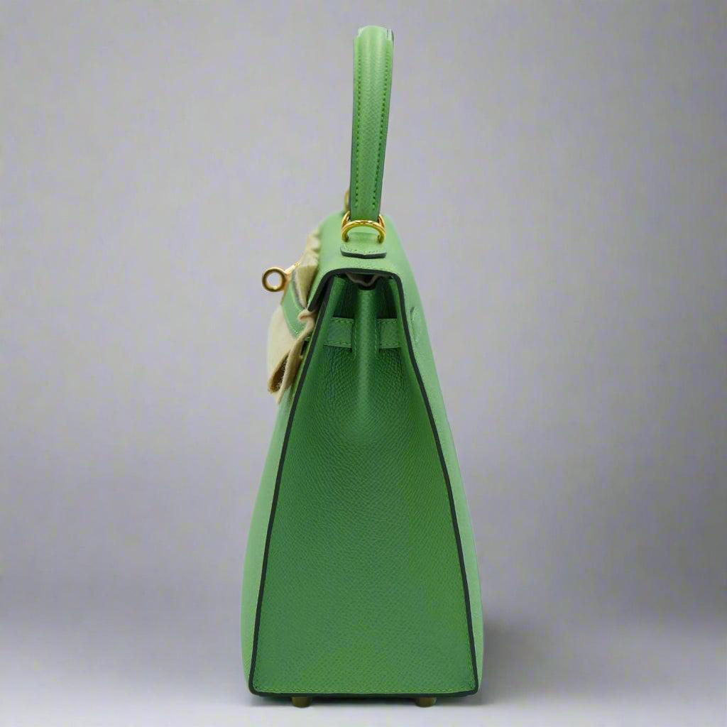 Hermès Kelly 25 Sellier Vert Criquet Epsom Gold Hardware、mySite、garminoutage.com