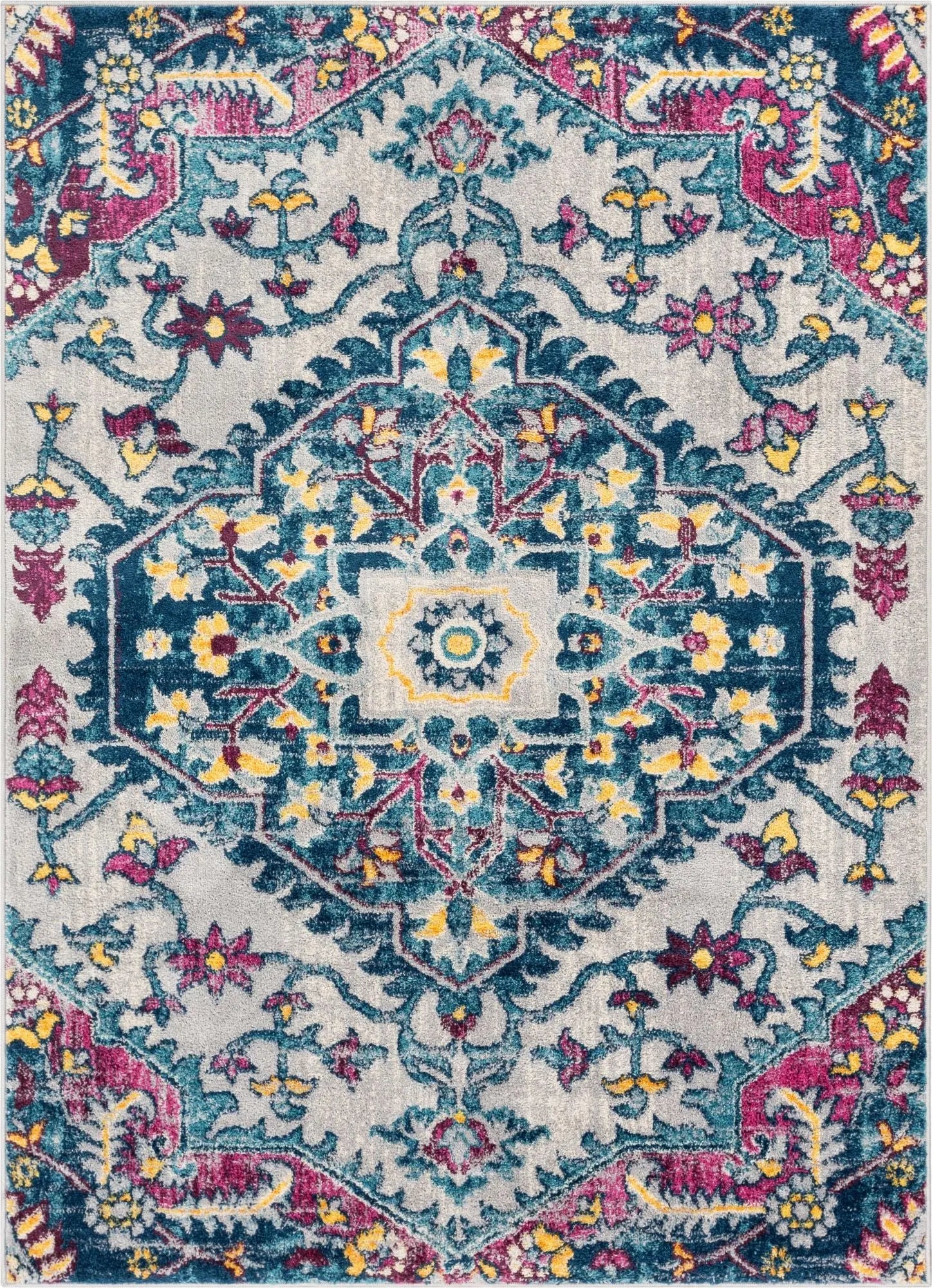 Gwendolyn Multi Bohemian Oriental Medallion 5'3 x 7'3 Rug、mySite、gigharbornorthrealestate