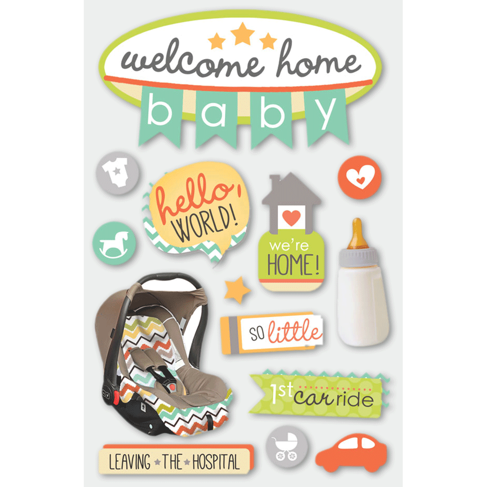 Welcome Home Baby 3-D Stickers、mySite、ghnorth