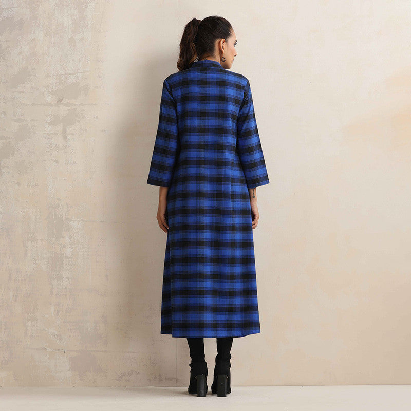 Cotton Dress For Women | Checkered Print | Blue、mySite、camillekostekn
